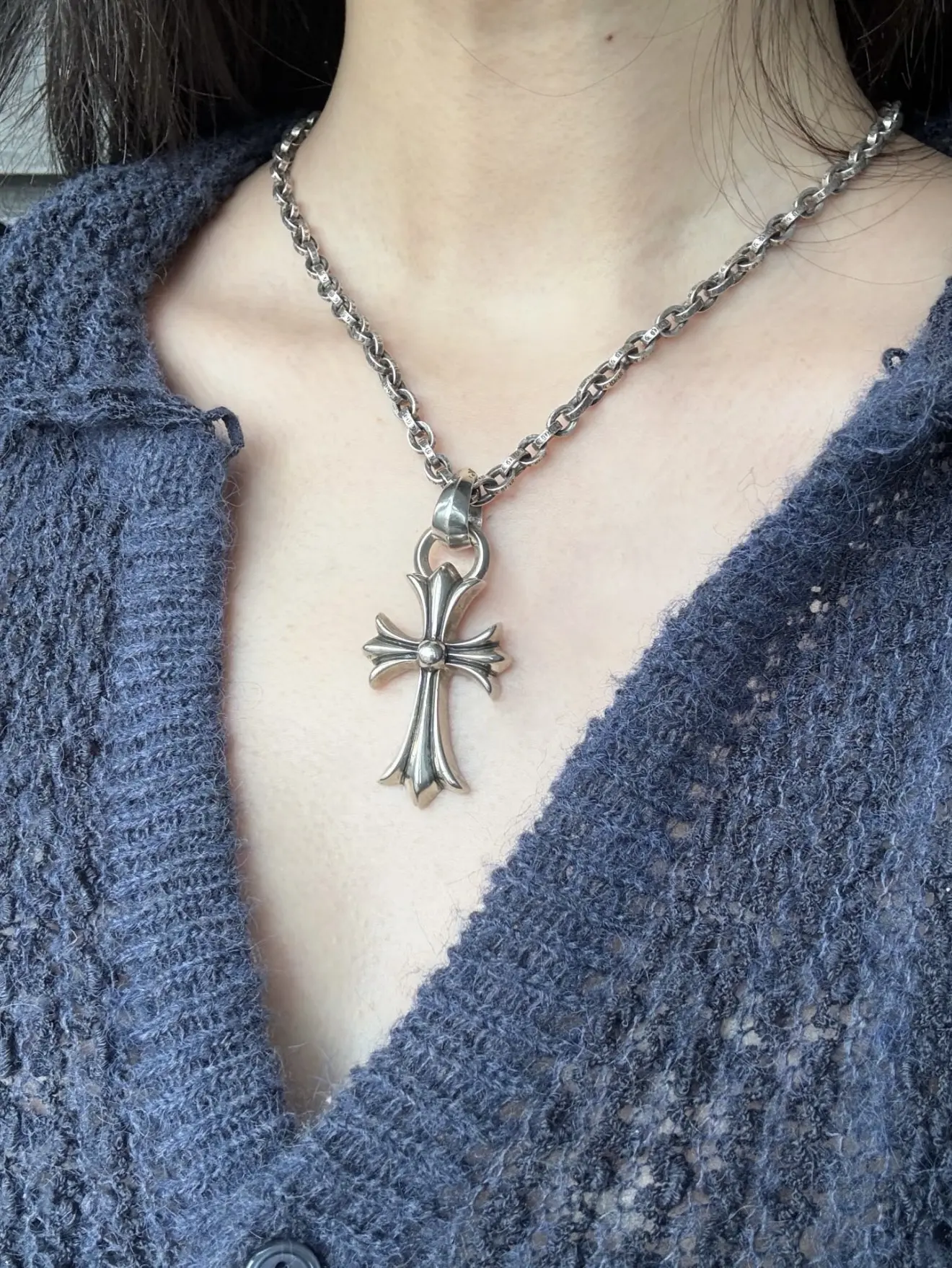 Chrome Hearts Cross Pendant Necklace (Sterling Silver) D208016539 — view 11