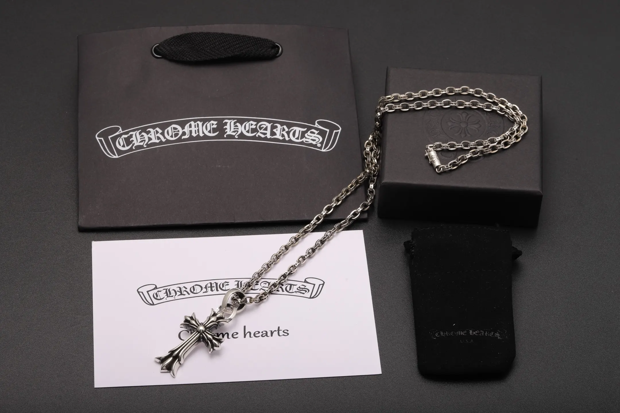 Chrome Hearts Cross Pendant Necklace (Sterling Silver) D199016538 — view 2