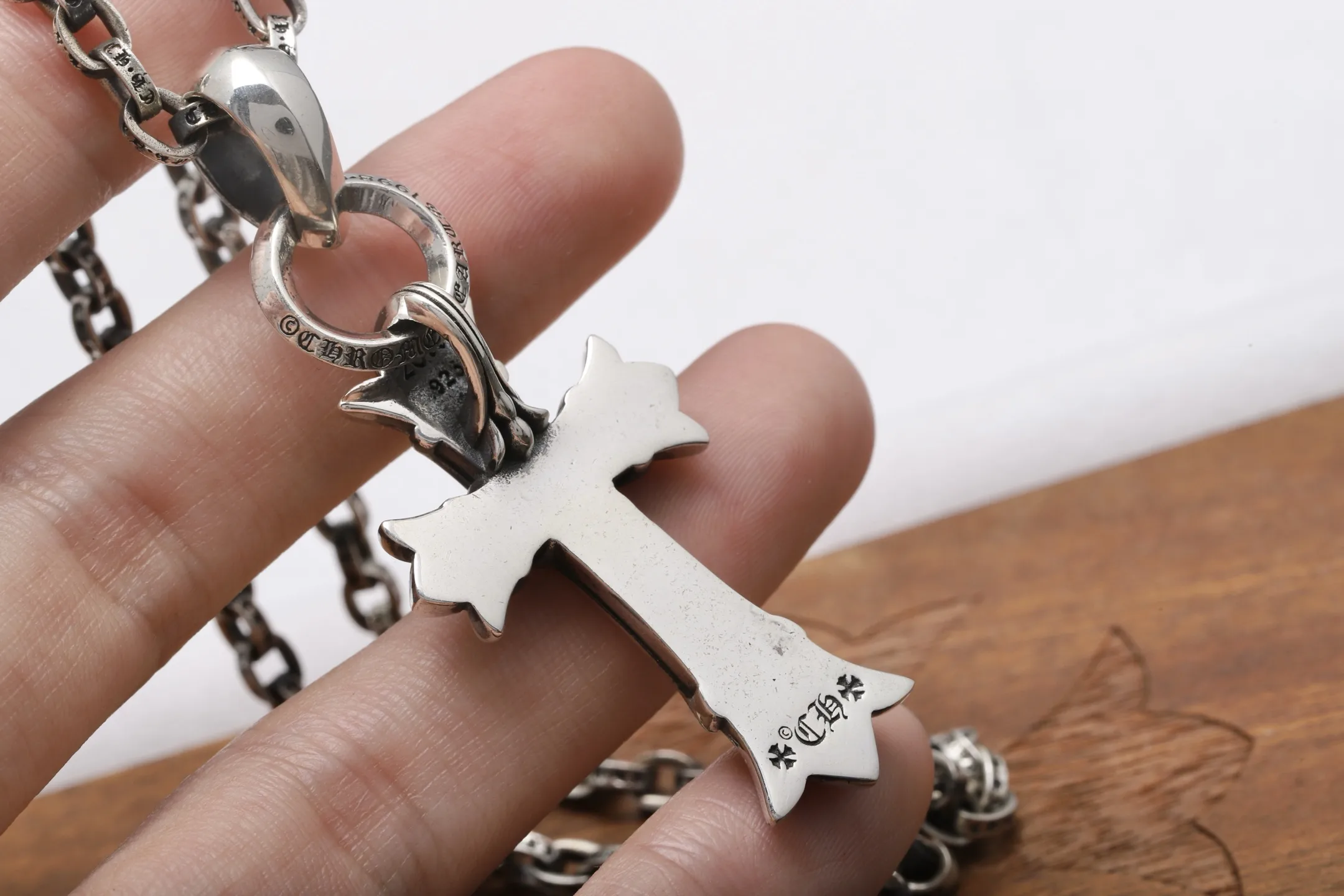Chrome Hearts Cross Pendant Necklace (Sterling Silver) D199016538 — view 5