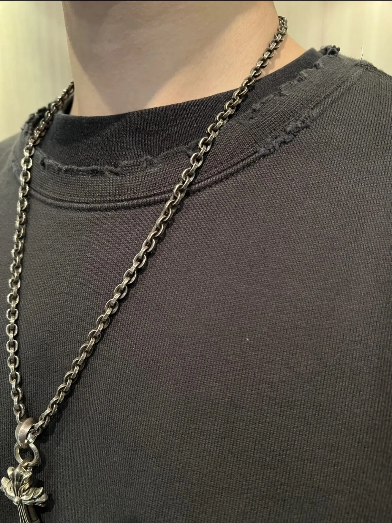 Chrome Hearts Cross Pendant Necklace (Sterling Silver) D199016538 — view 9