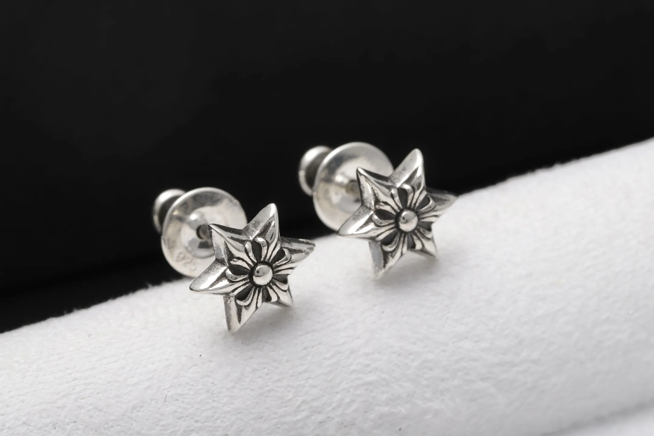 Hexagram Stud Earrings (Sterling Silver) D14017887 — view 4