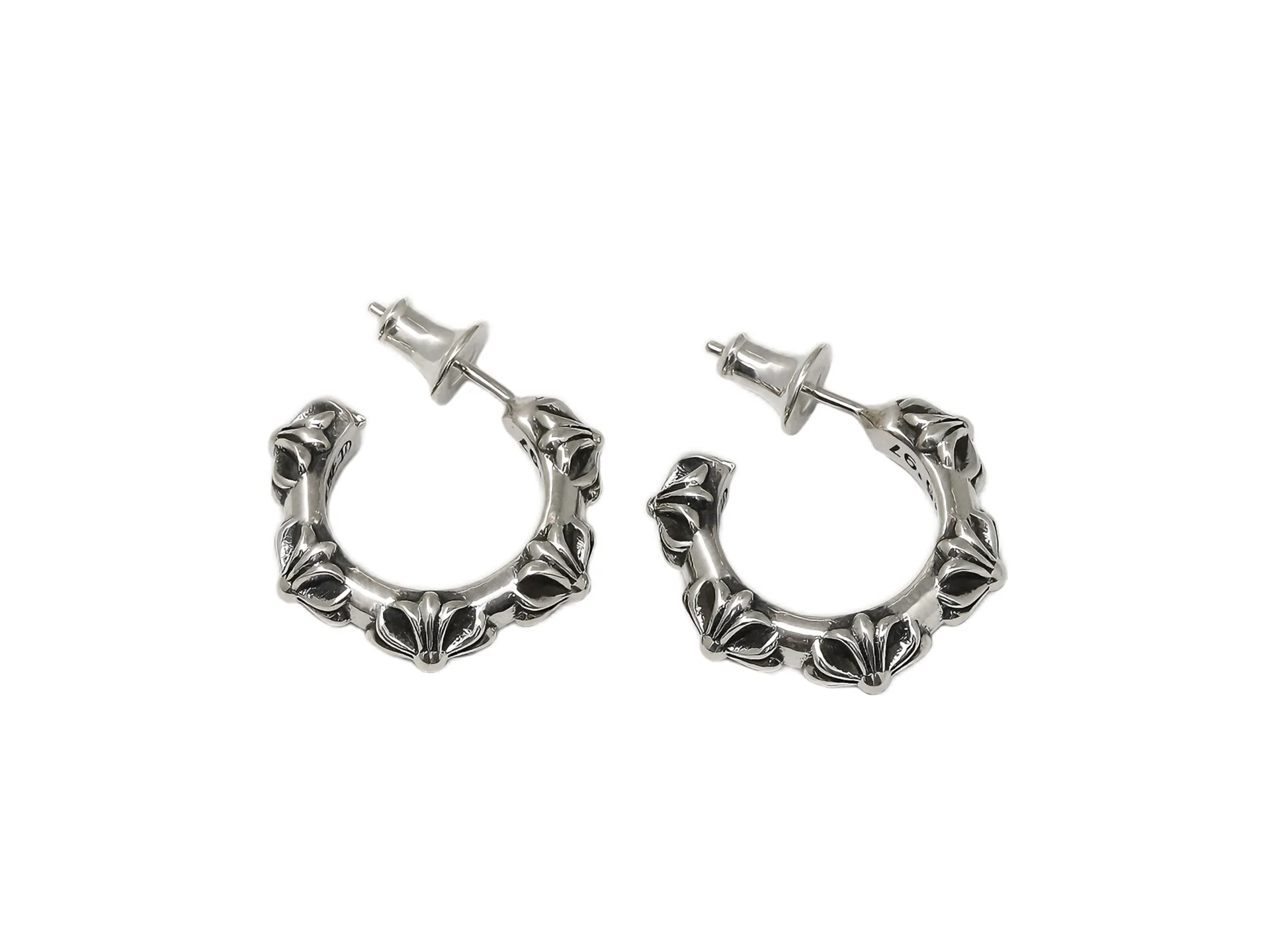 Chrome Hearts-Inspired Cross Flower Hoop Earrings D34017894