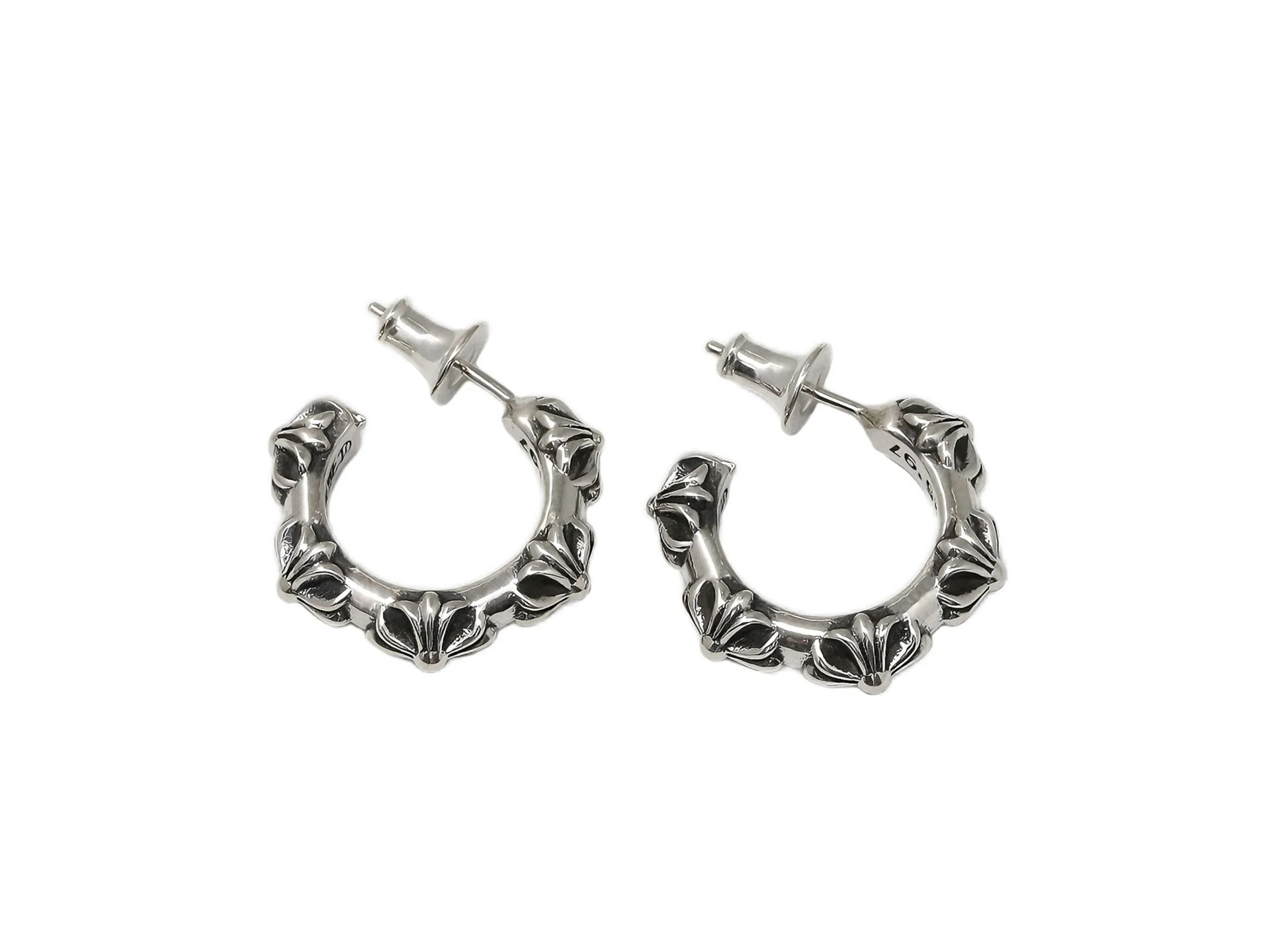 Chrome Hearts-Inspired Cross Flower Hoop Earrings D34017894