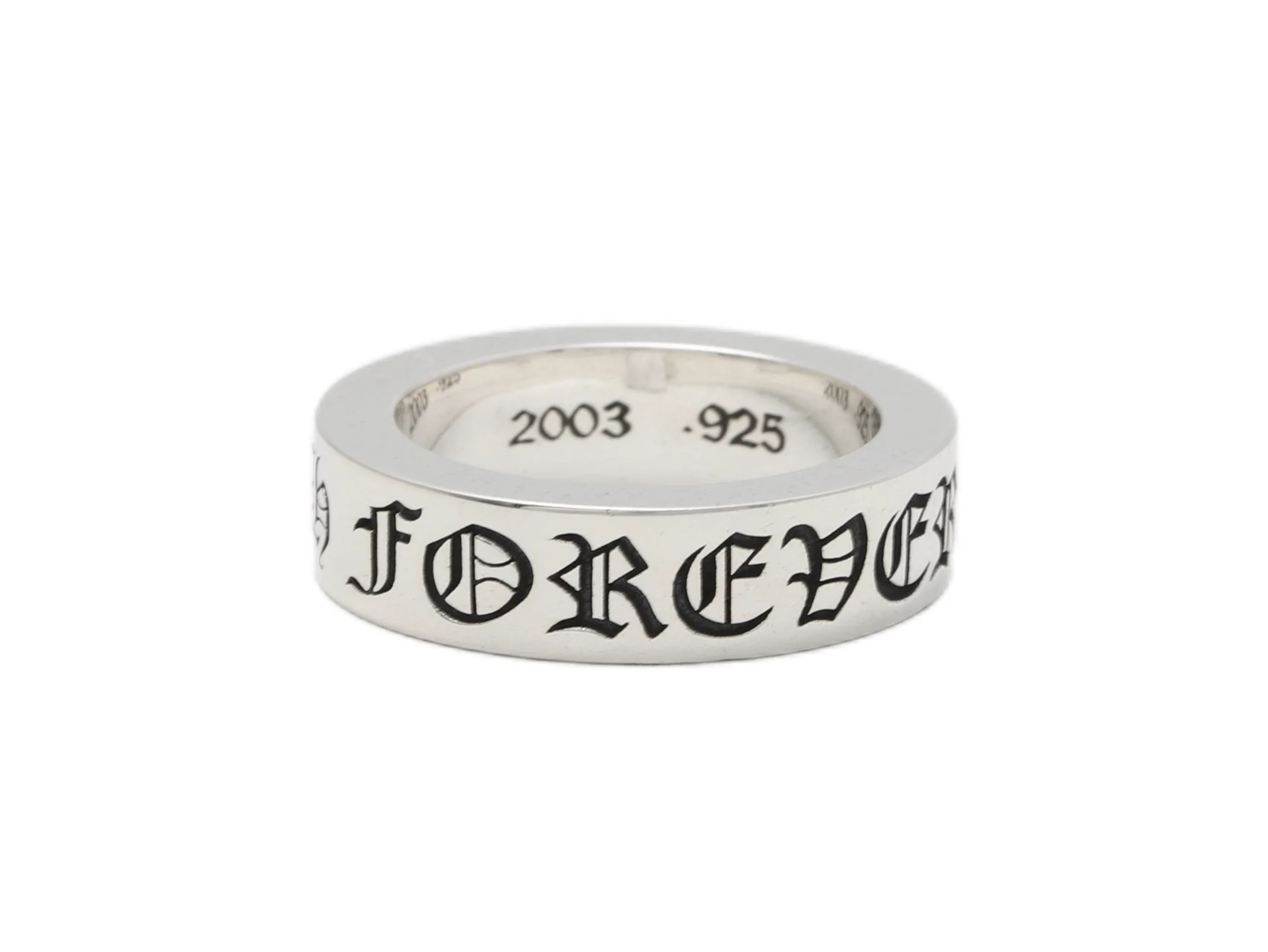'FOREVER' Engraved Sterling Silver Ring D42517882