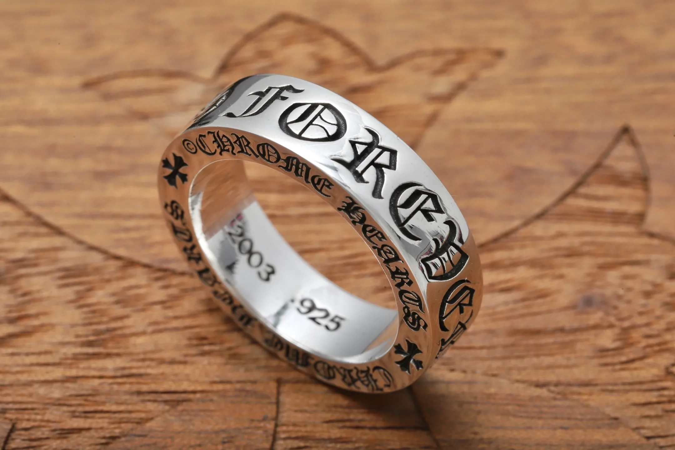 'FOREVER' Engraved Sterling Silver Ring D42517882 — view 3