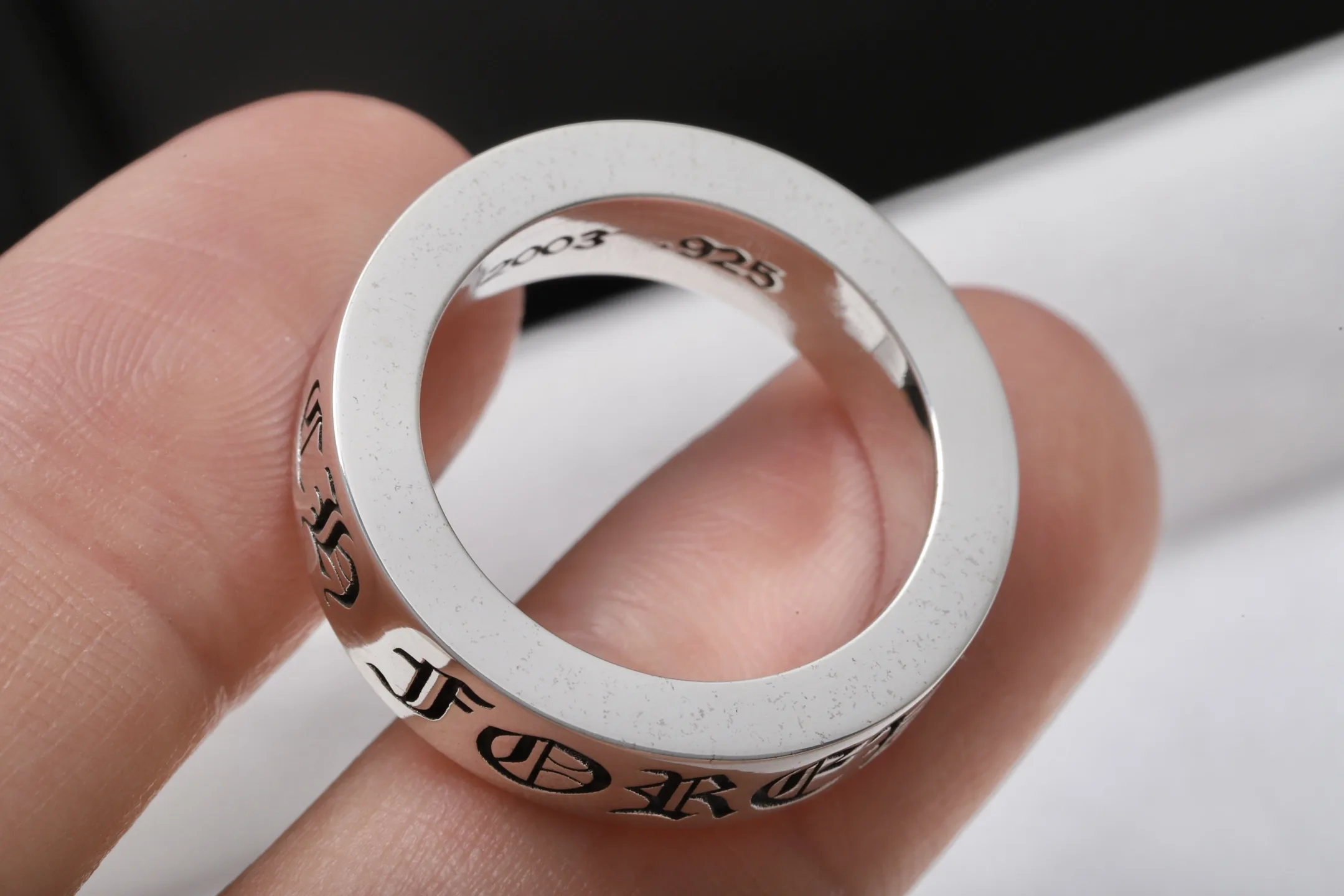 'FOREVER' Engraved Sterling Silver Ring D42517882 — view 5