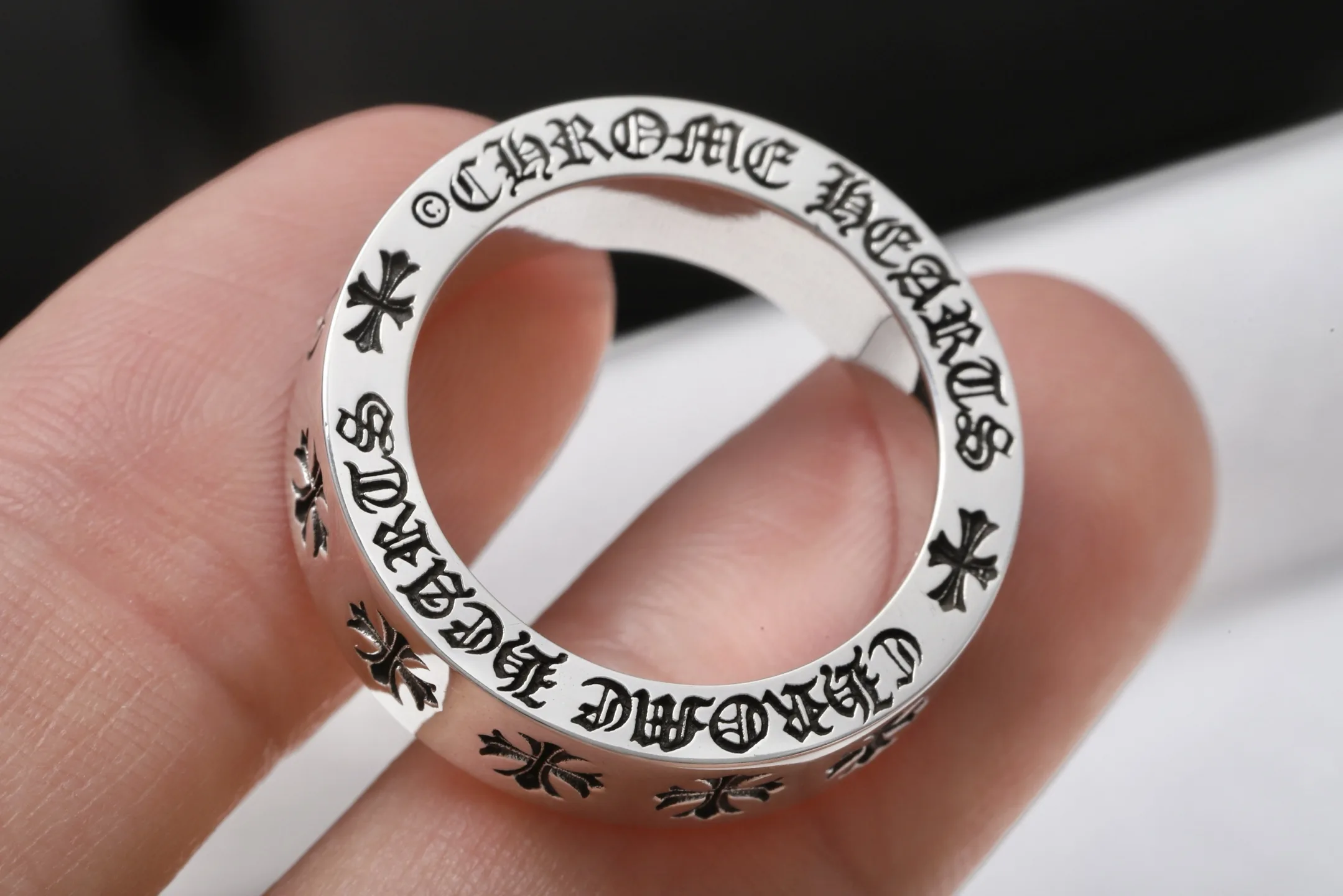 'FOREVER' Engraved Sterling Silver Ring D42517882 — view 6