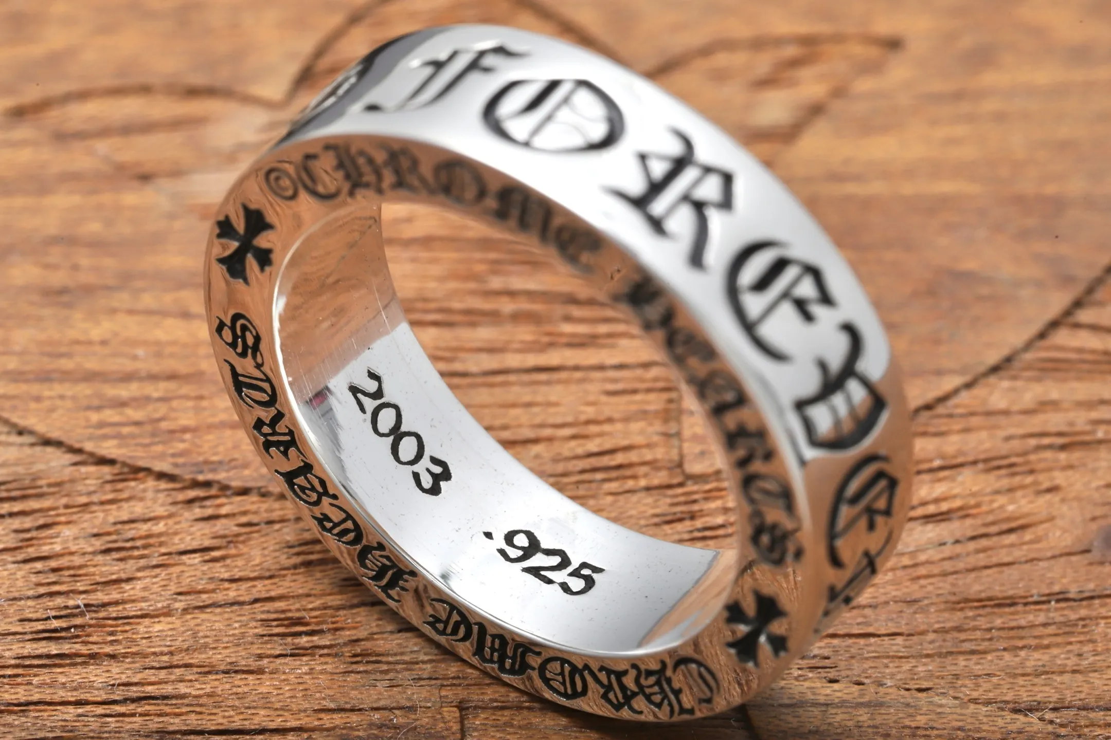 'FOREVER' Engraved Sterling Silver Ring D42517882 — view 7