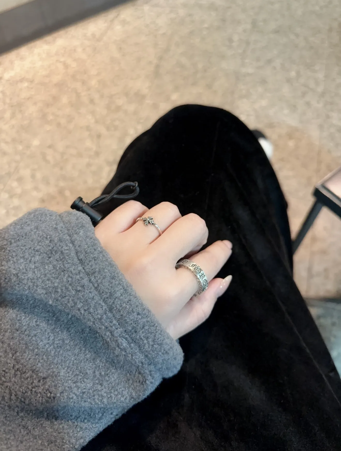 'FOREVER' Engraved Sterling Silver Ring D42517882 — view 8