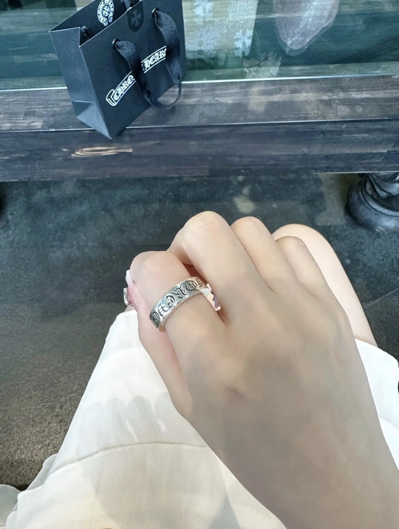 'FOREVER' Engraved Sterling Silver Ring D42517882 — view 11
