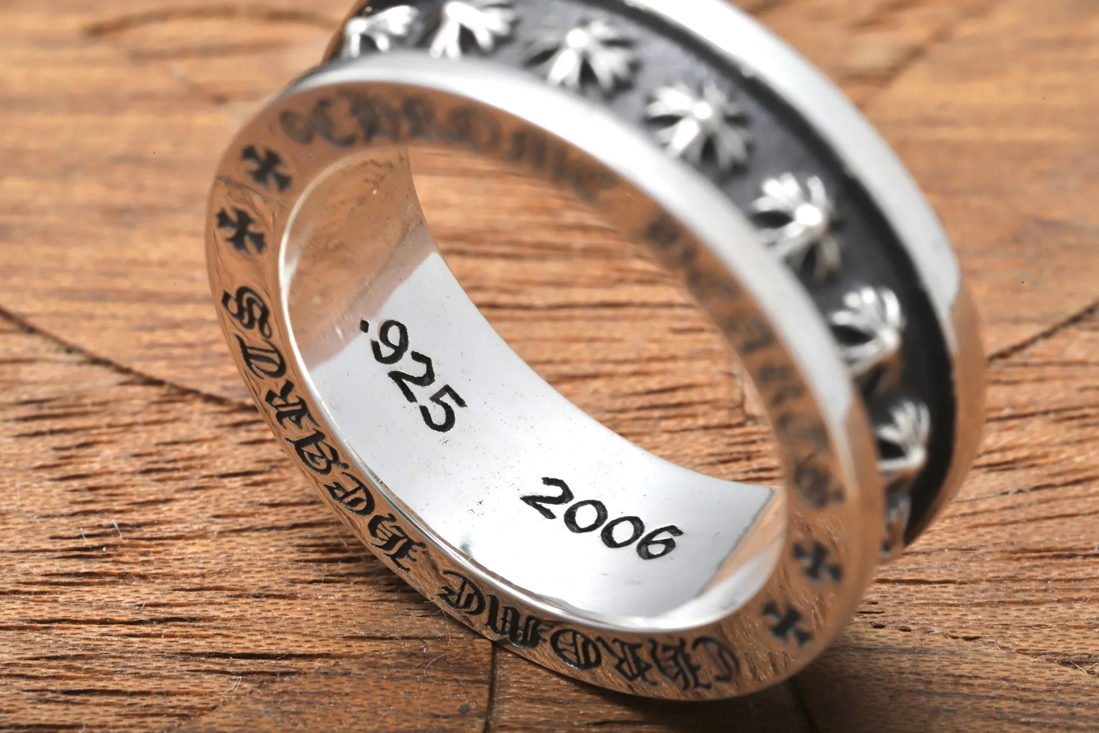 Mini Cross Motif Sterling Silver Ring D47017883 — view 7