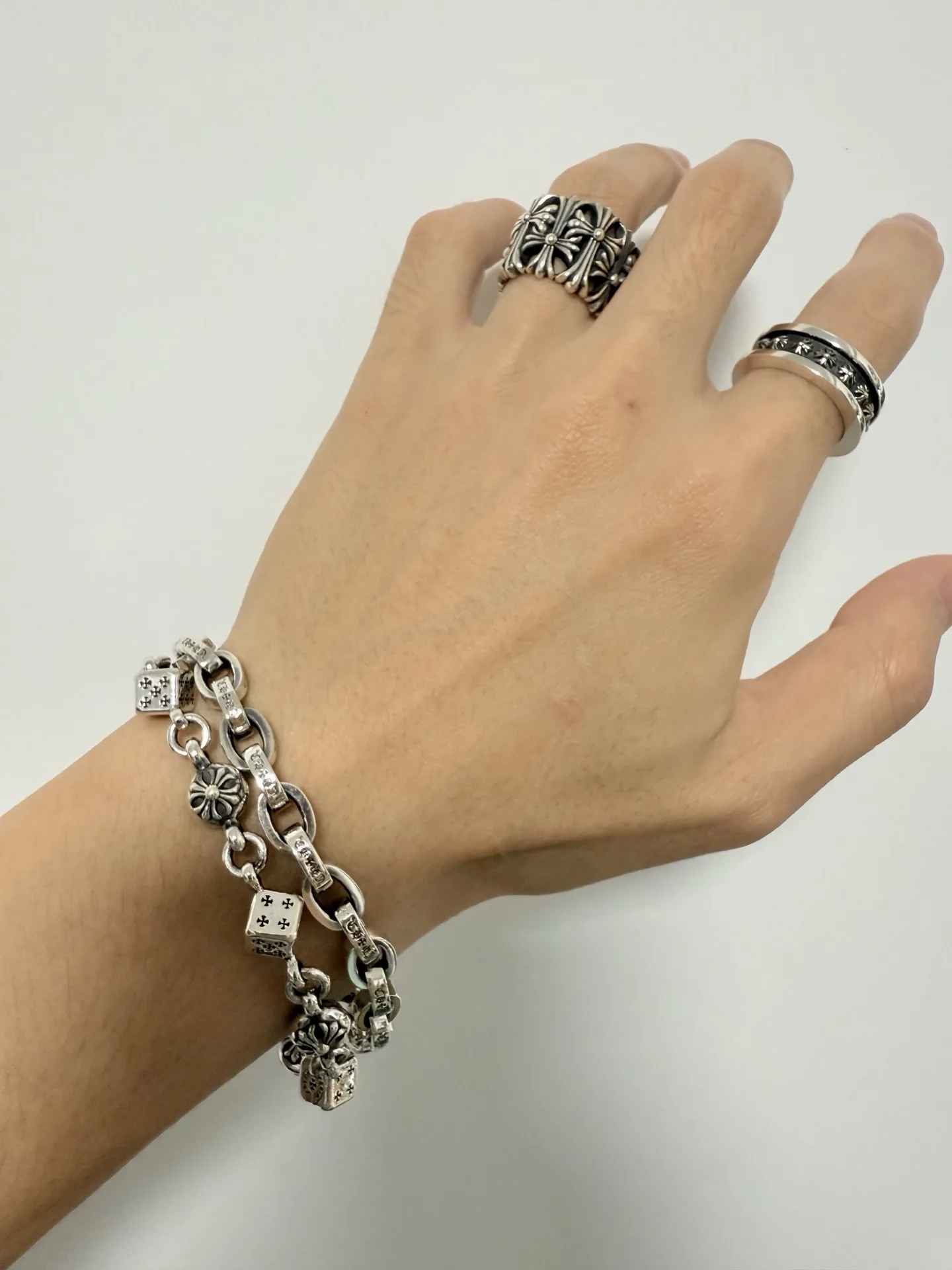 Mini Cross Motif Sterling Silver Ring D47017883 — view 8