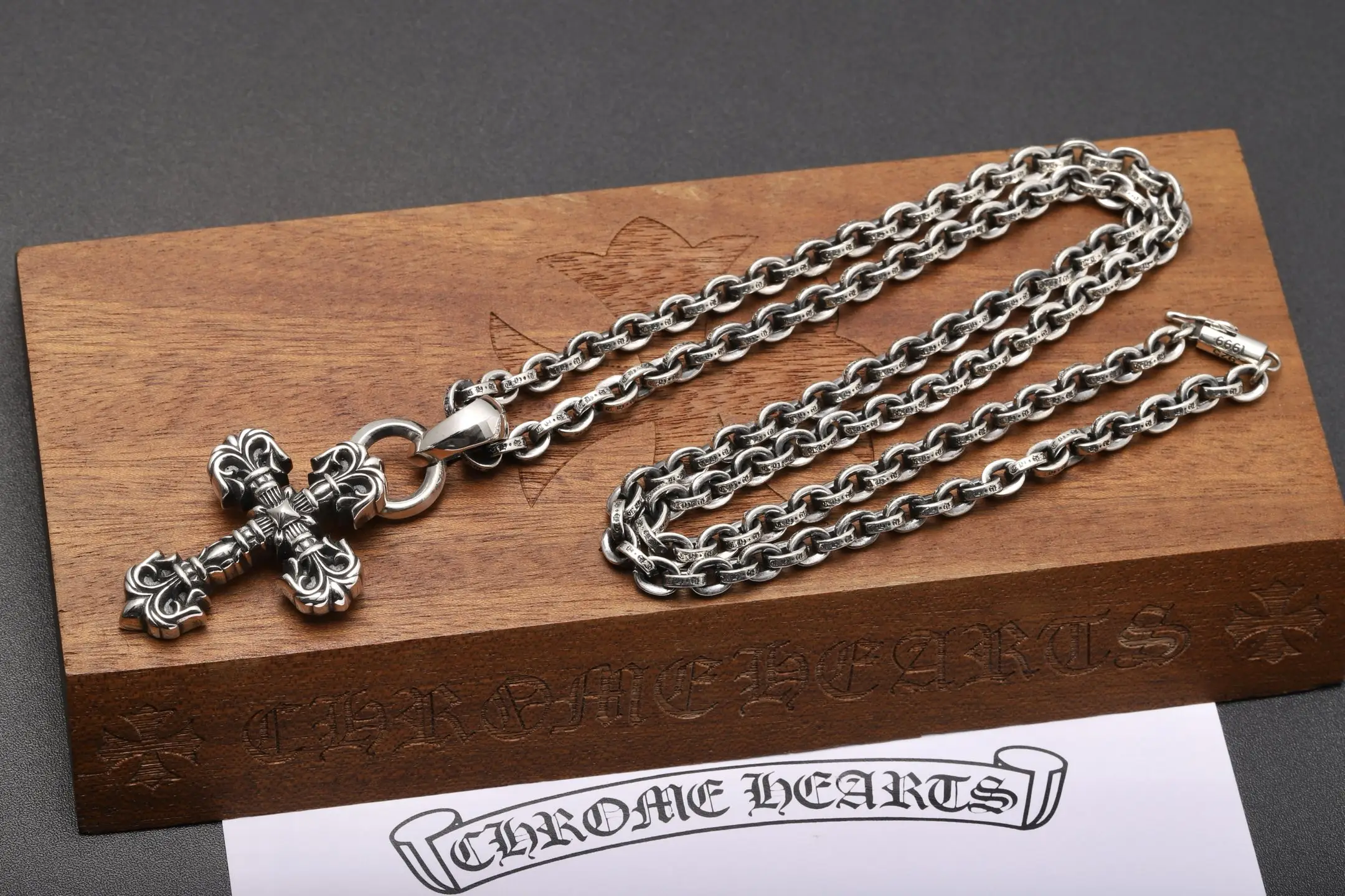 Flame Cross Pendant Necklace (Sterling Silver) D161017875 — view 3