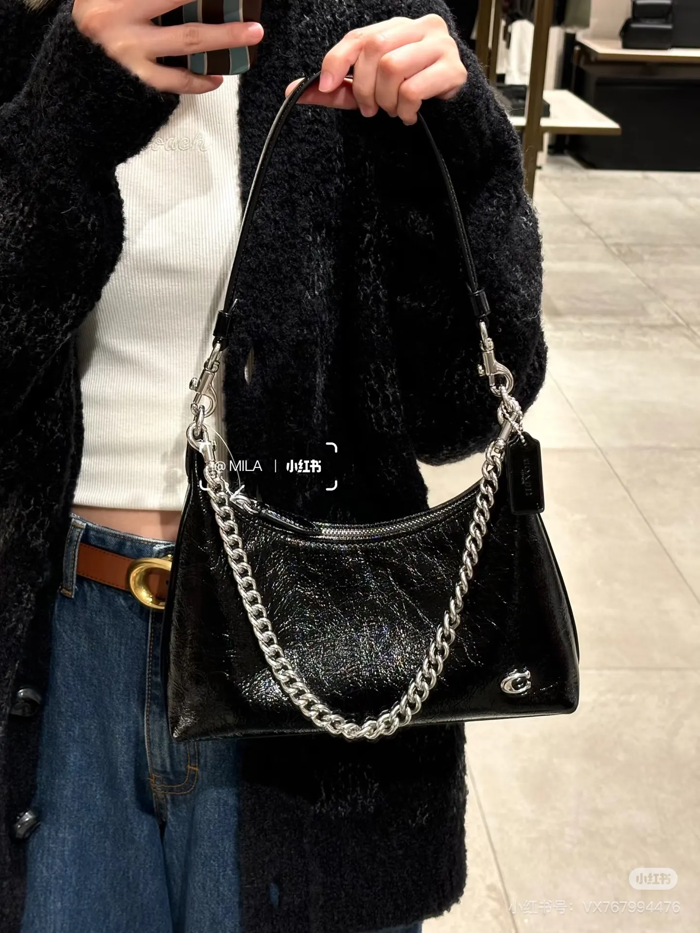 Coach Juliet Patent Leather Shoulder Bag D28018349 — view 8