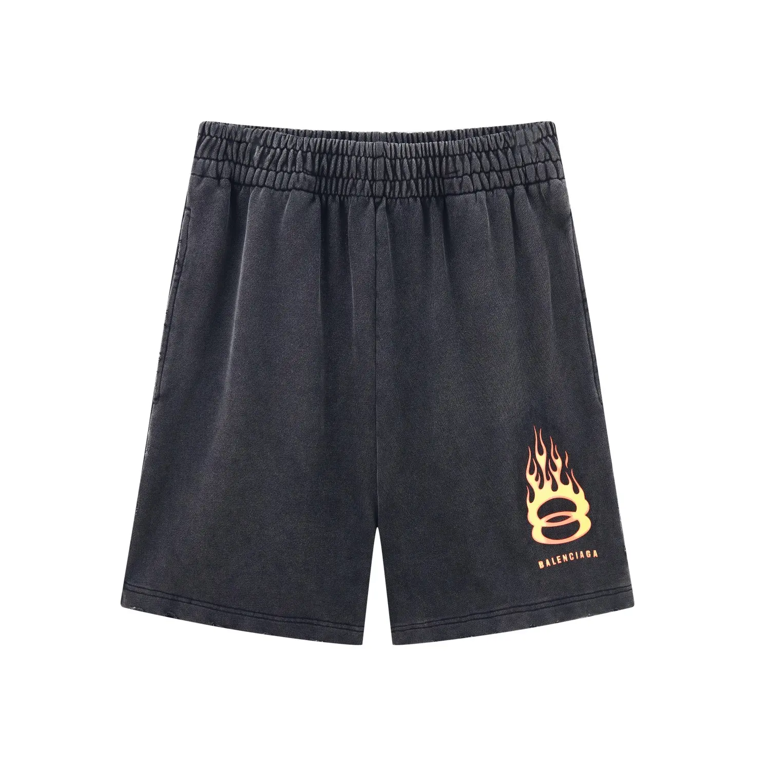 Flame Logo Distressed Cotton Shorts D18918818 — view 10