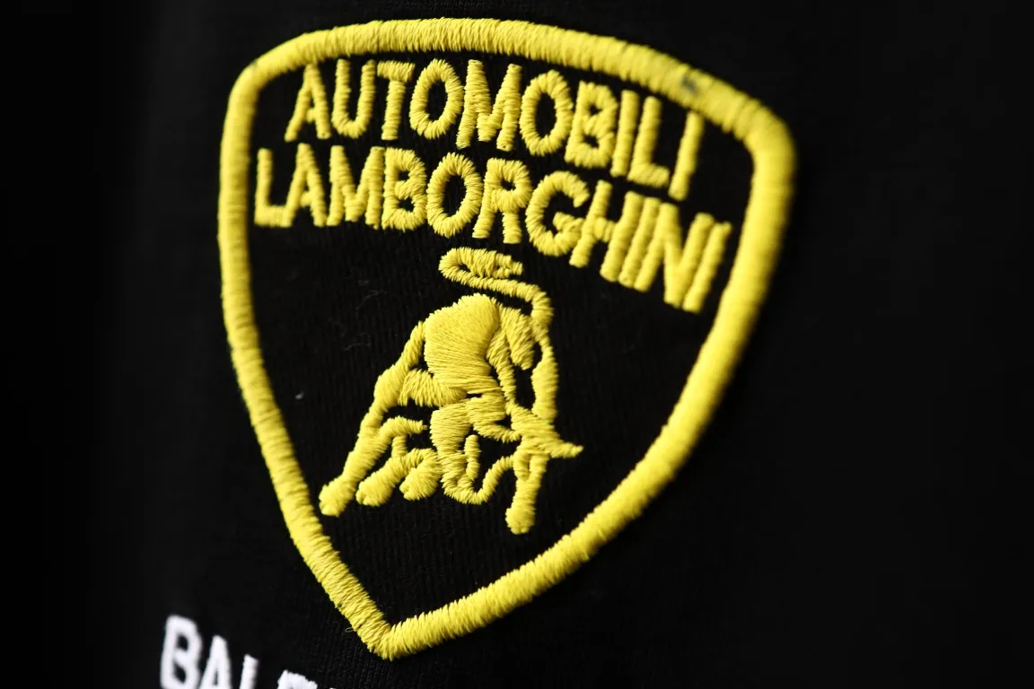 Lamborghini Logo Embroidered Cotton T-Shirt D16518804 — view 4
