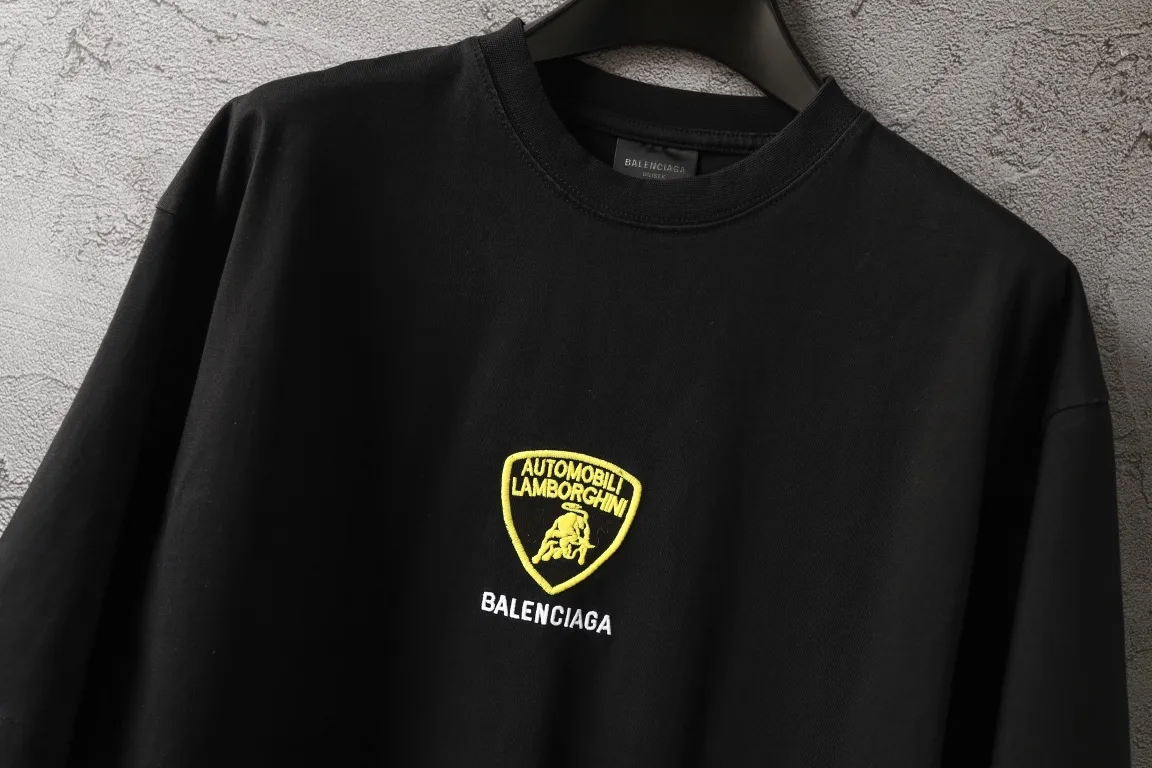 Lamborghini Logo Embroidered Cotton T-Shirt D16518804 — view 6