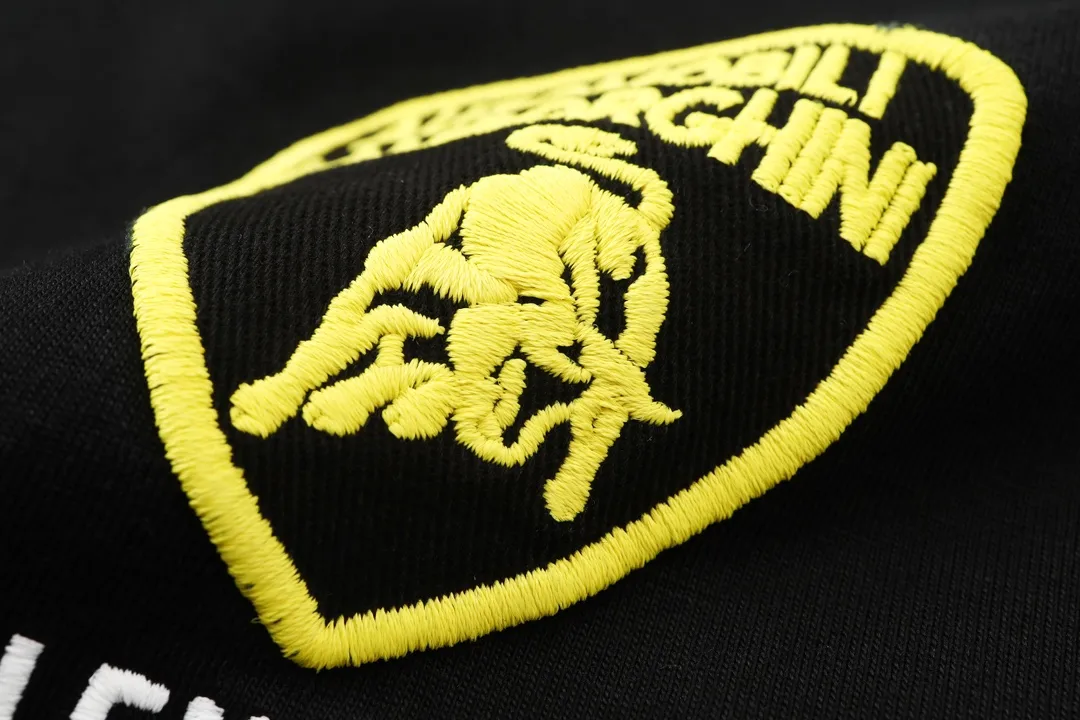 Lamborghini Logo Embroidered Cotton T-Shirt D16518804 — view 12