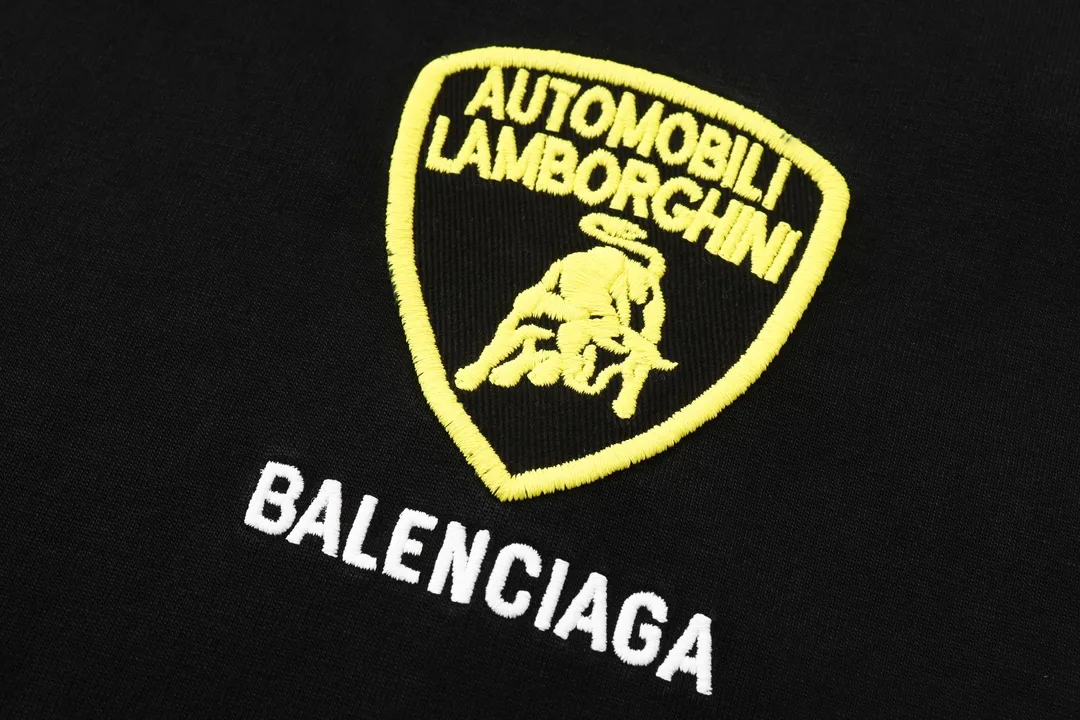 Lamborghini Logo Embroidered Cotton T-Shirt D16518804 — view 13
