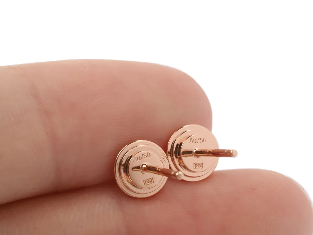 D'Amour Solitaire Stud Earrings (Gold-Plated Brass) D11516876 — view 5