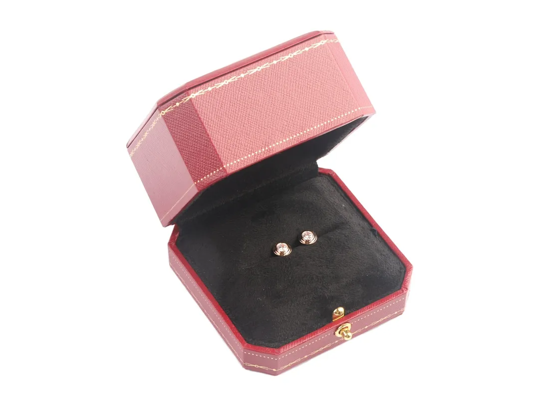 D'Amour Solitaire Stud Earrings (Gold-Plated Brass) D11516876 — view 6