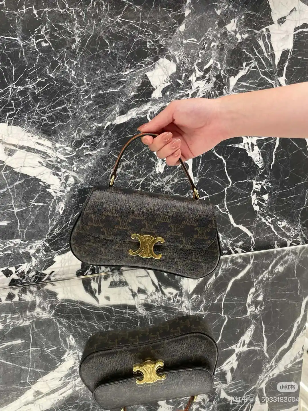 Triomphe Canvas Ava Shoulder Bag D30018500 — view 8