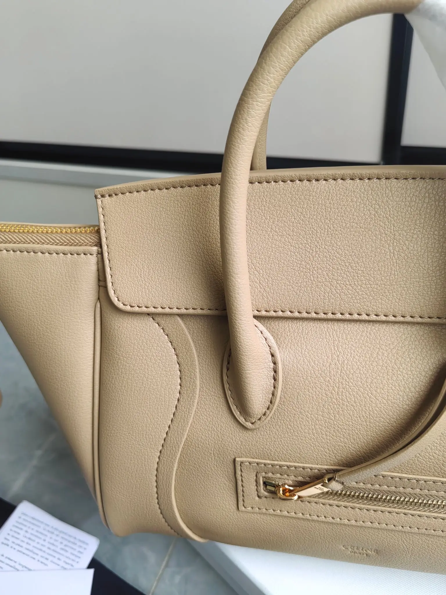 Celine Luggage Nano Grained Leather Bag D57017782 — view 5