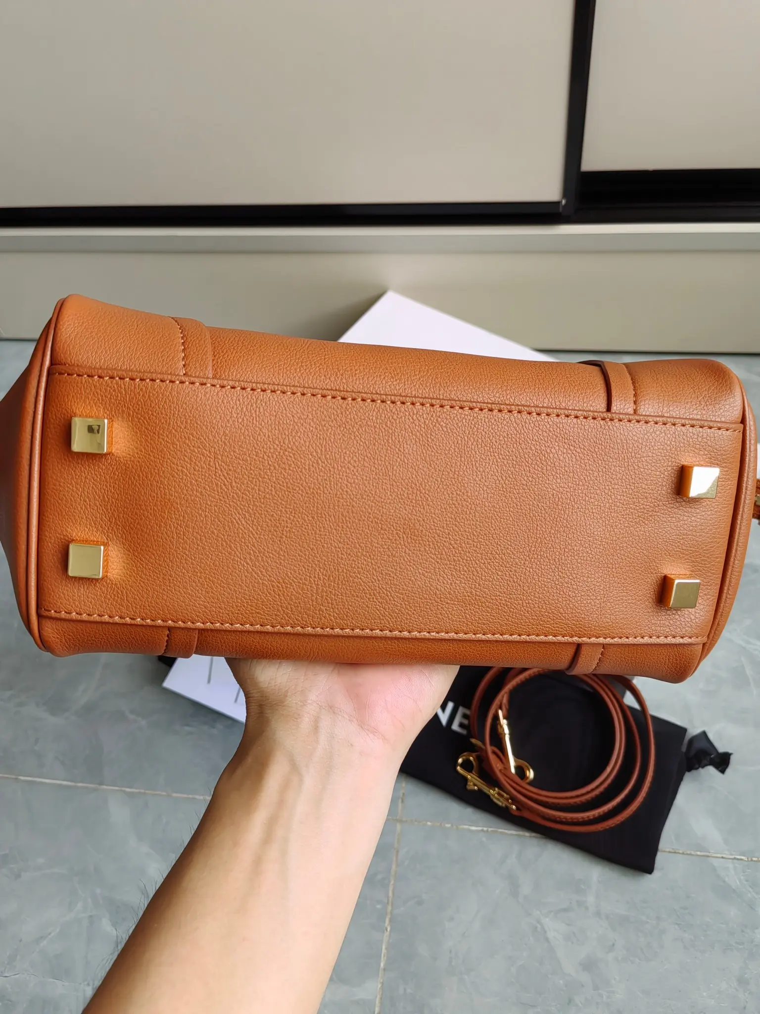 Celine Nano Luggage Handbag in Grained Leather D57017778 — view 3