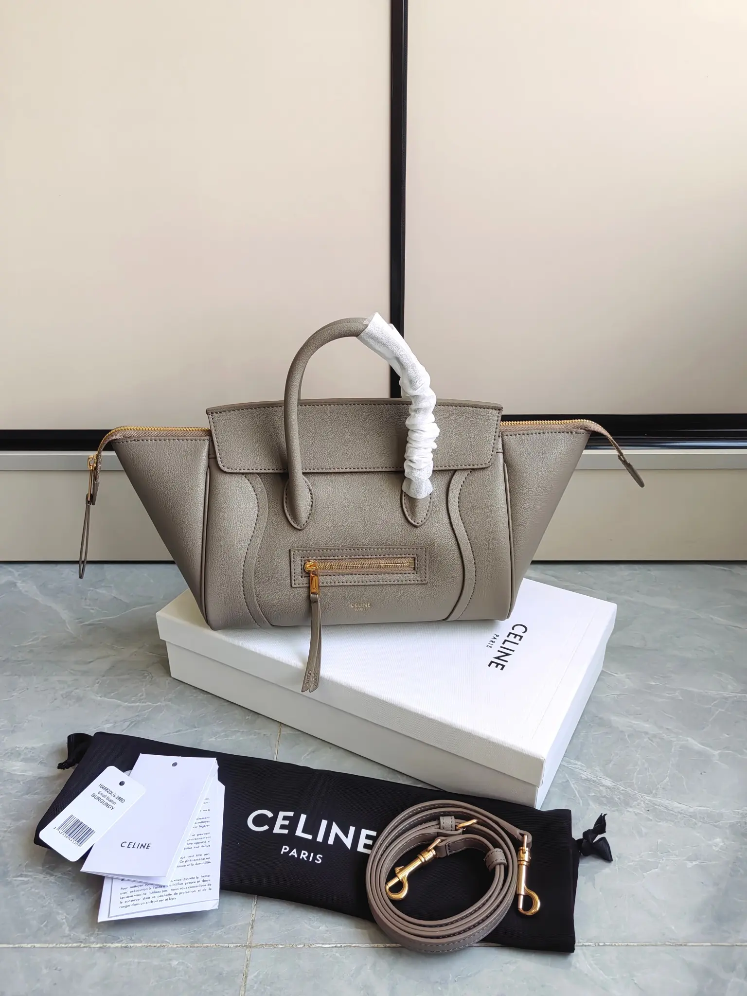 Celine Nano Luggage Bag in Grained Leather D57017781