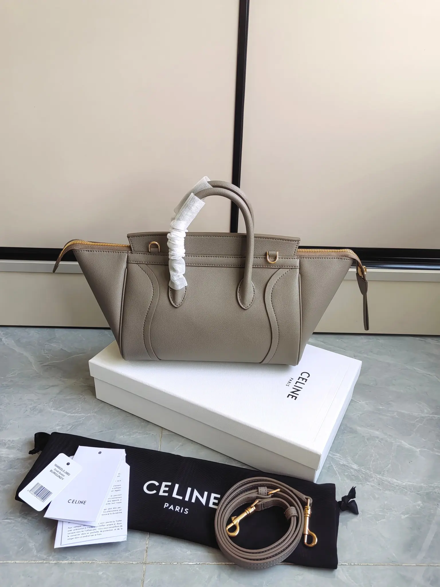 Celine Nano Luggage Bag in Grained Leather D57017781 — view 2