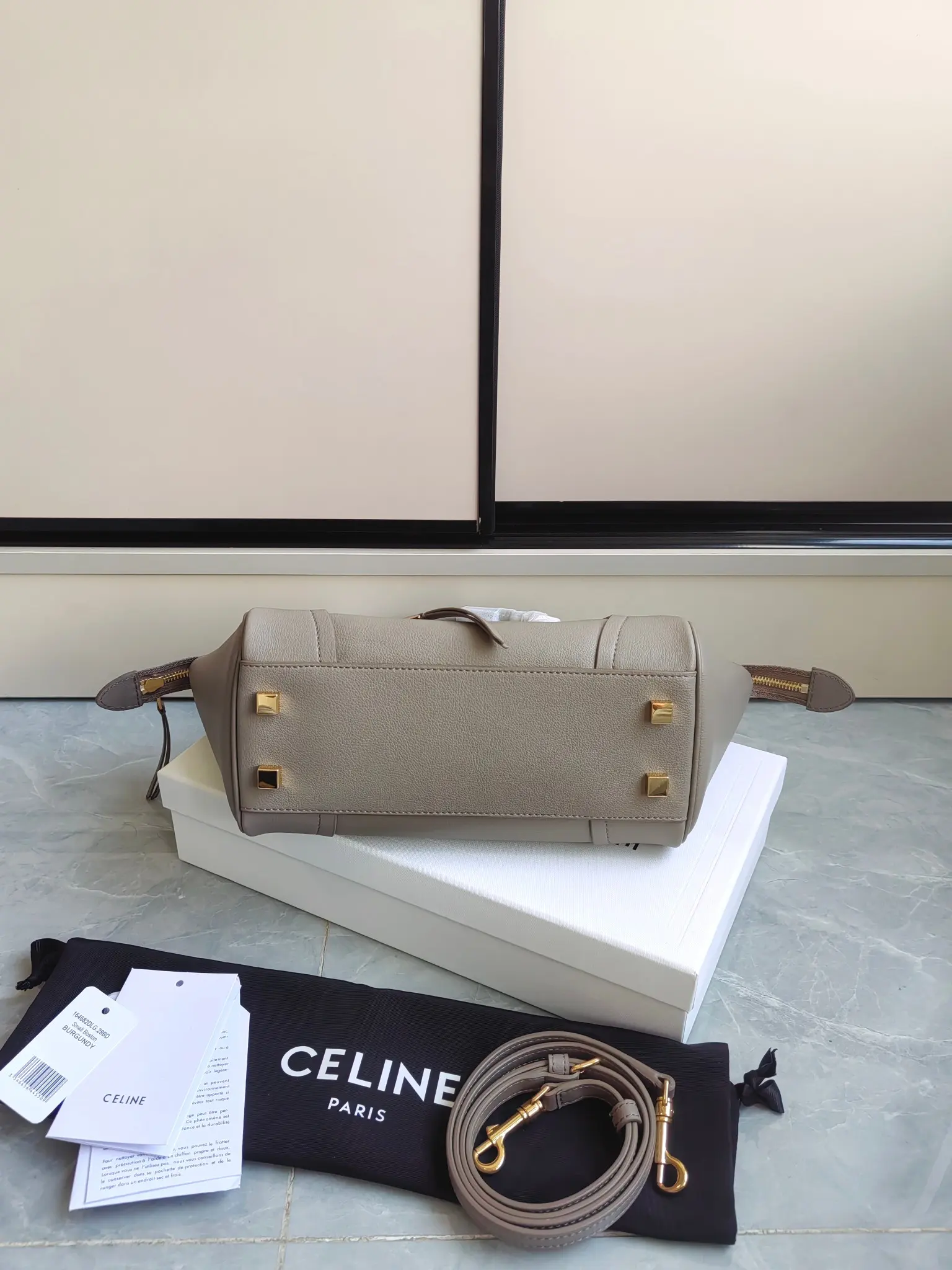 Celine Nano Luggage Bag in Grained Leather D57017781 — view 3