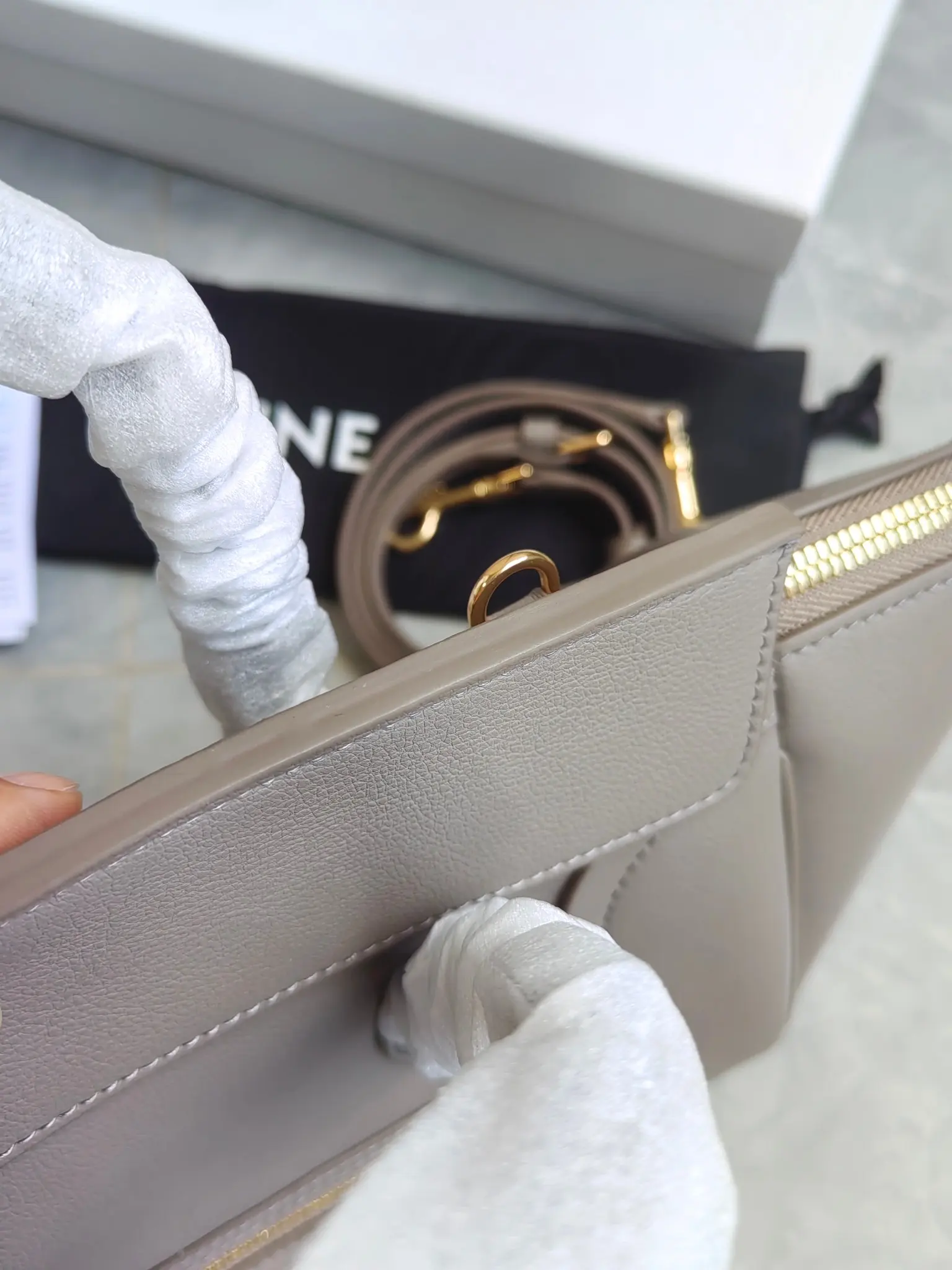Celine Nano Luggage Bag in Grained Leather D57017781 — view 6