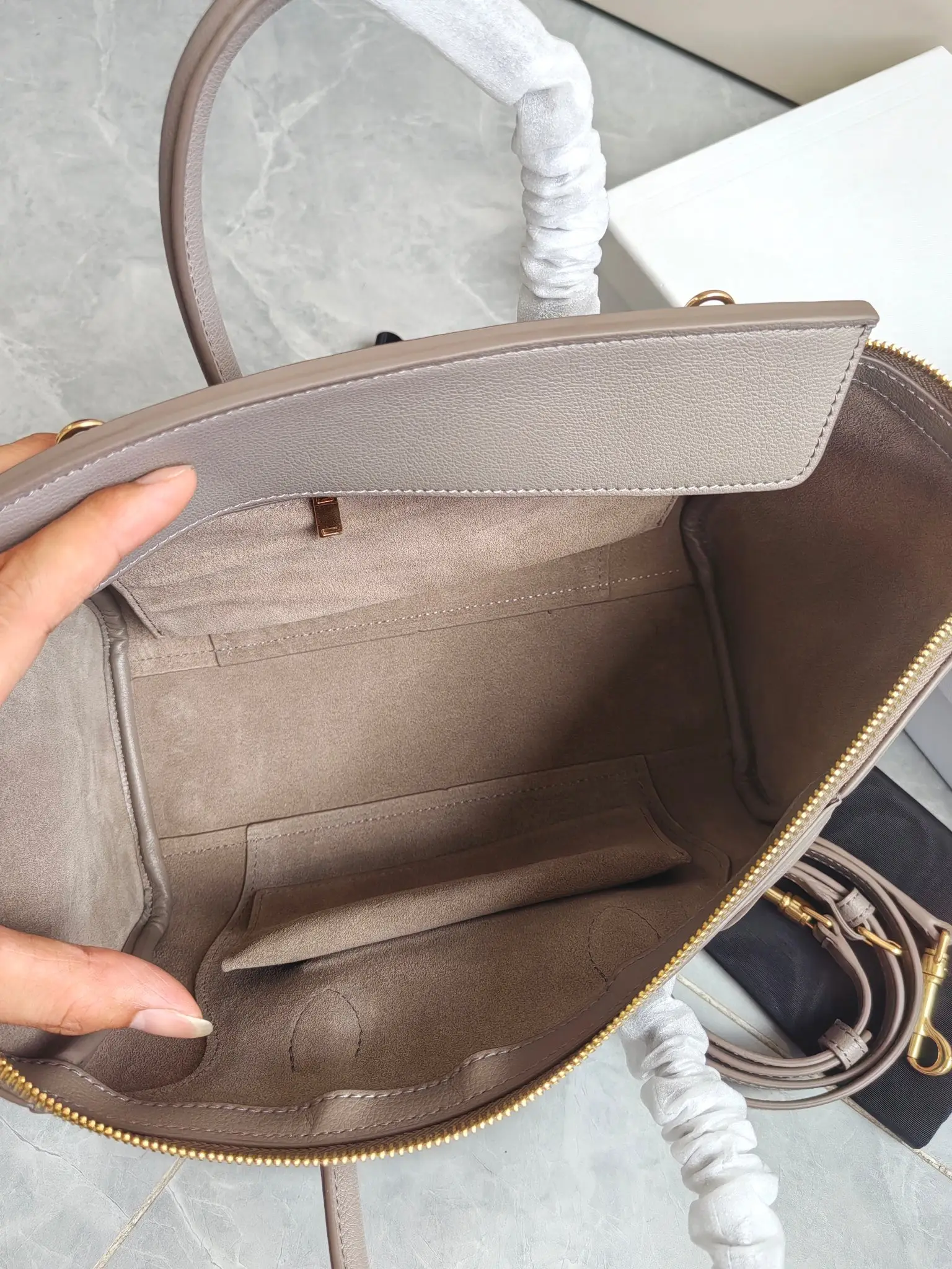 Celine Nano Luggage Bag in Grained Leather D57017781 — view 7