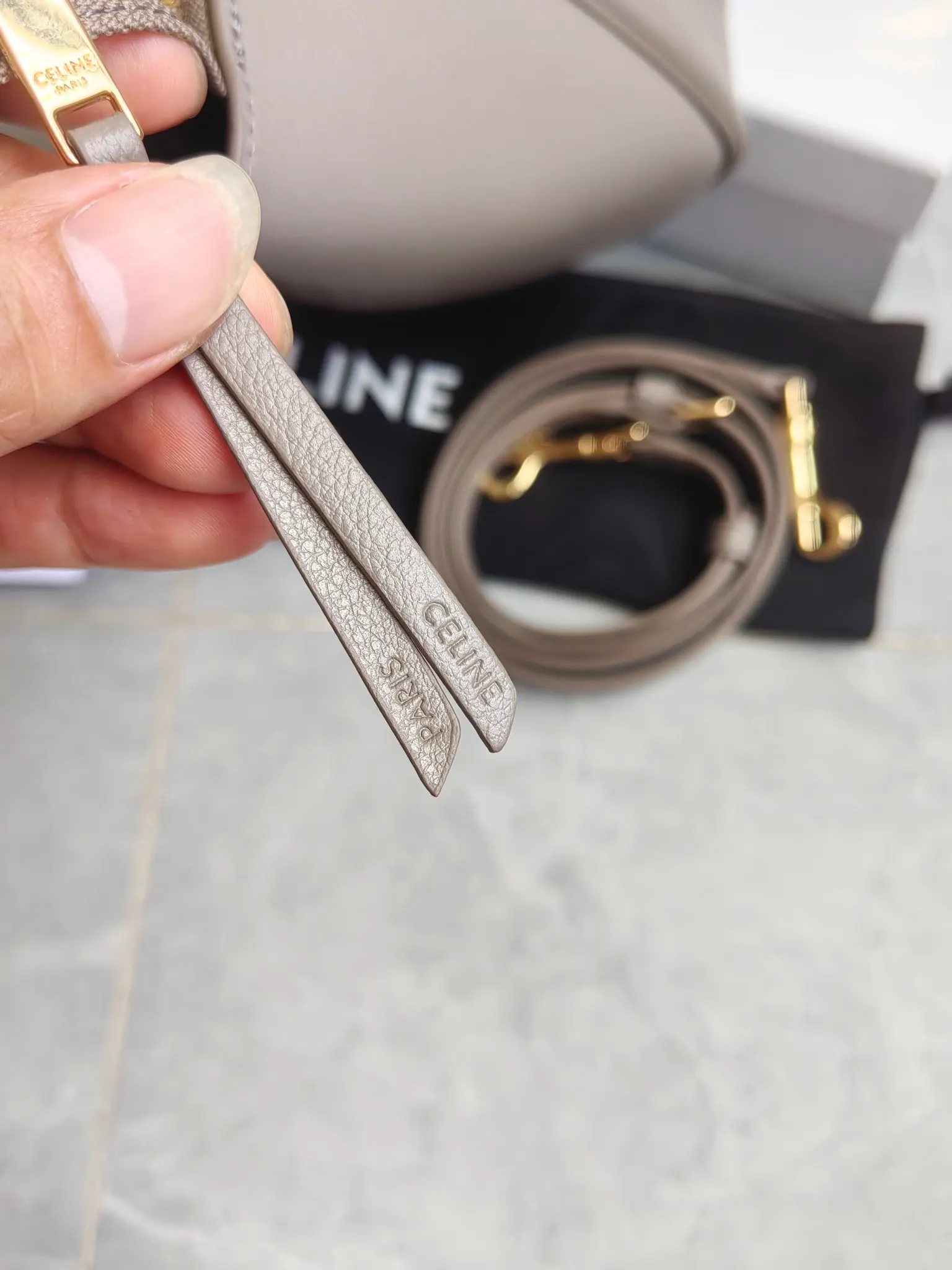 Celine Nano Luggage Bag in Grained Leather D57017781 — view 8