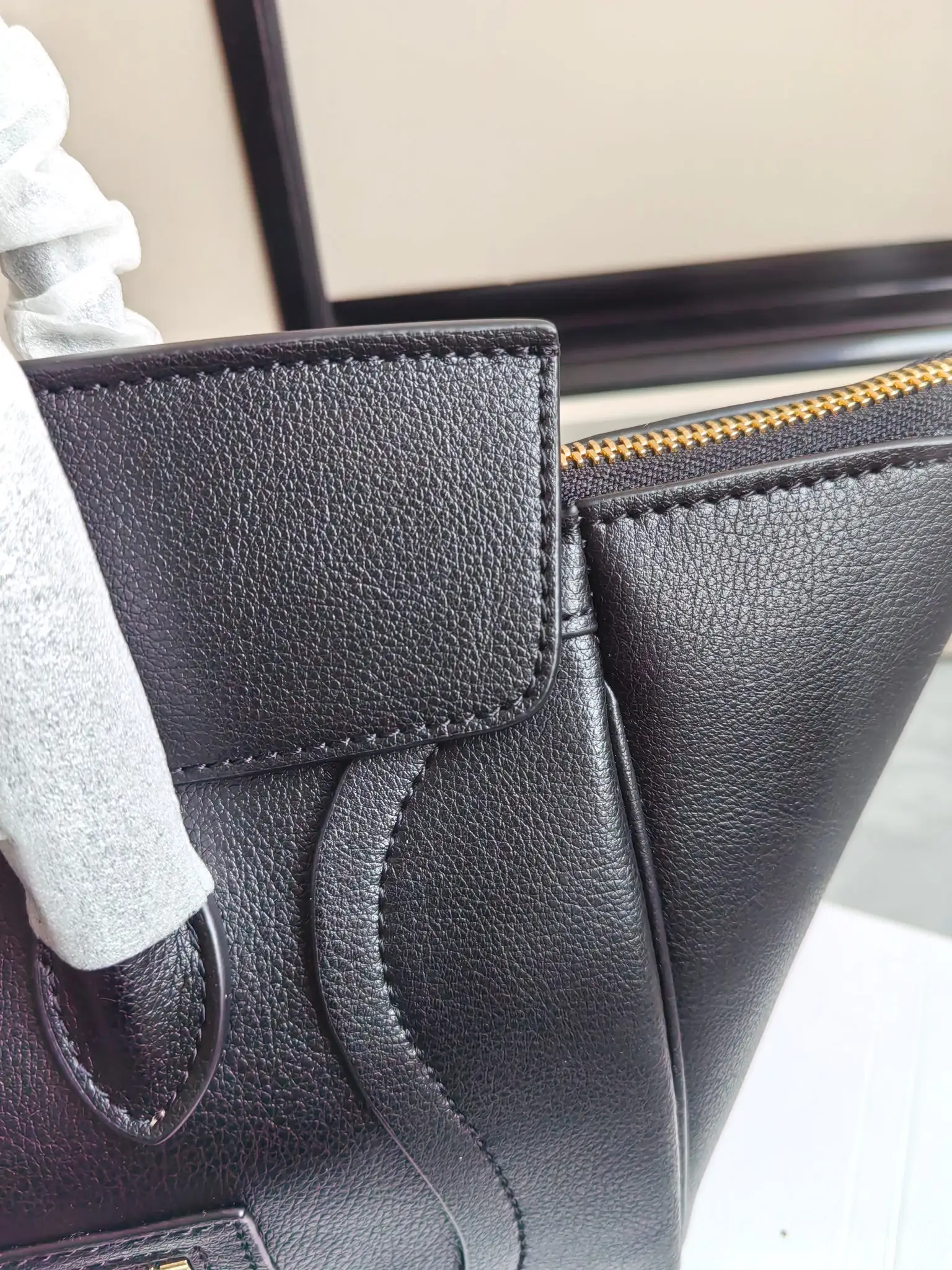 Celine Nano Luggage Handbag in Grained Leather D57017777 — view 4