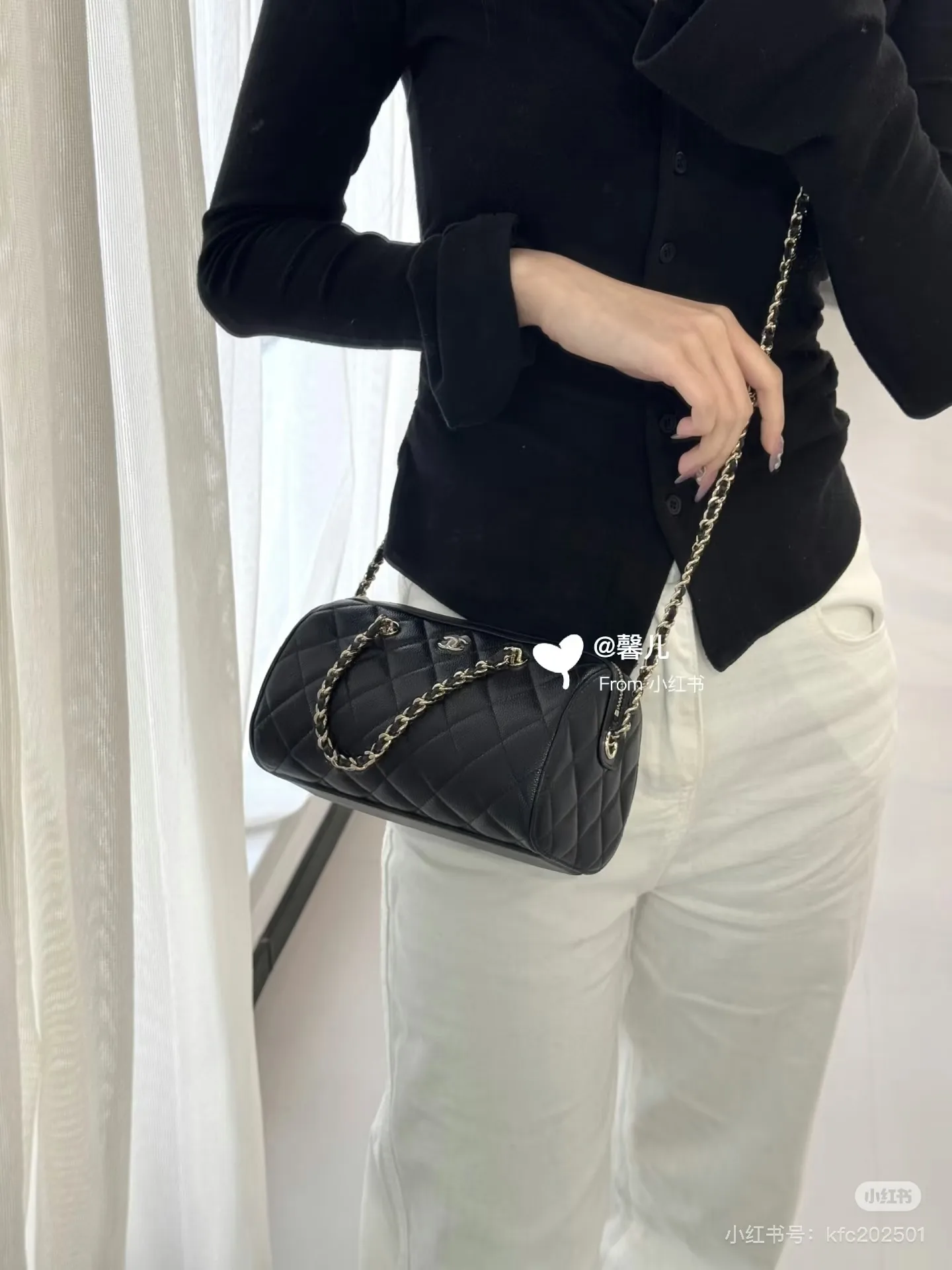 Chanel 25P Quilted Bowling Bag D43017867 — view 3