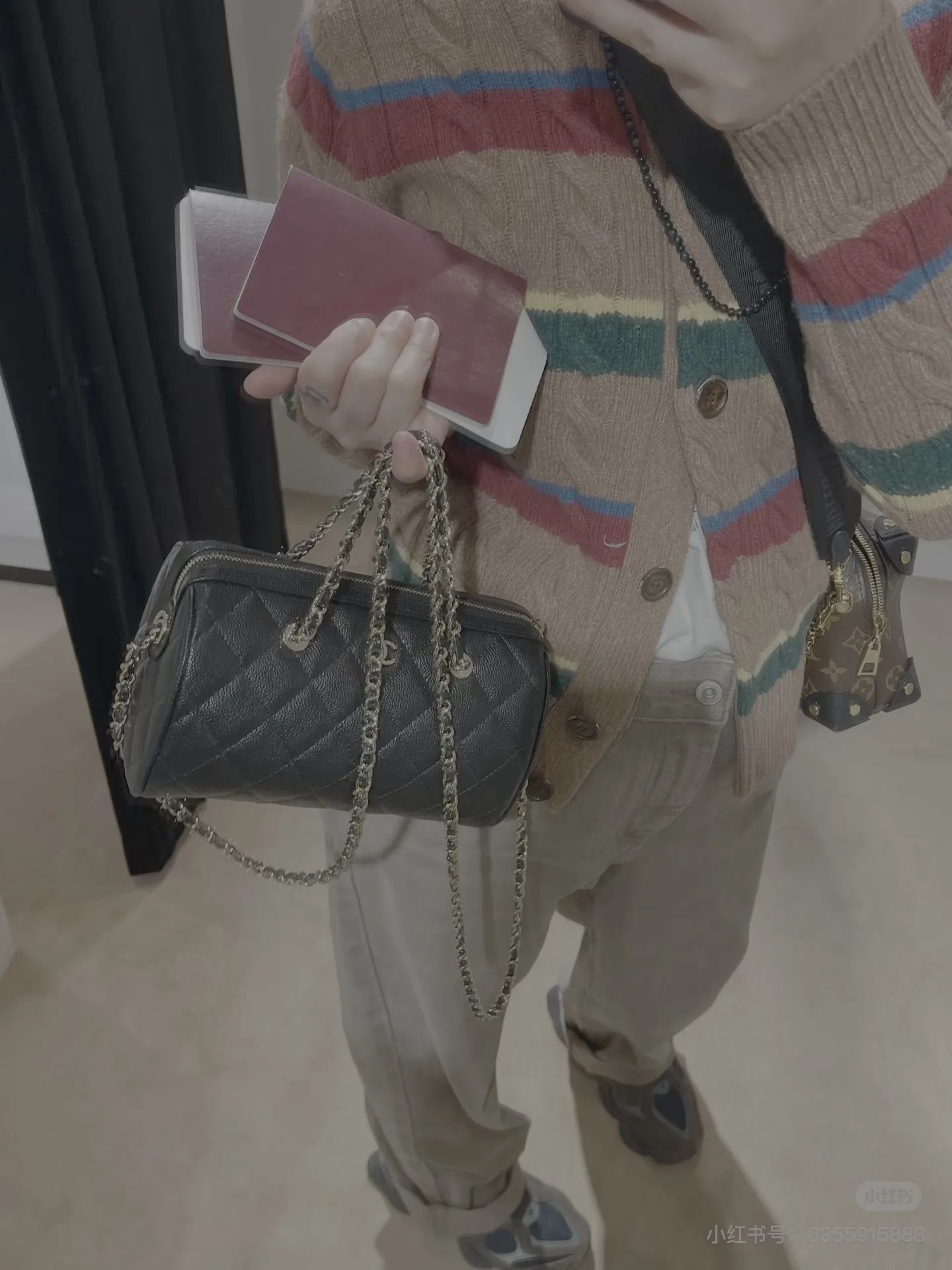Chanel 25P Quilted Bowling Bag D43017867 — view 4