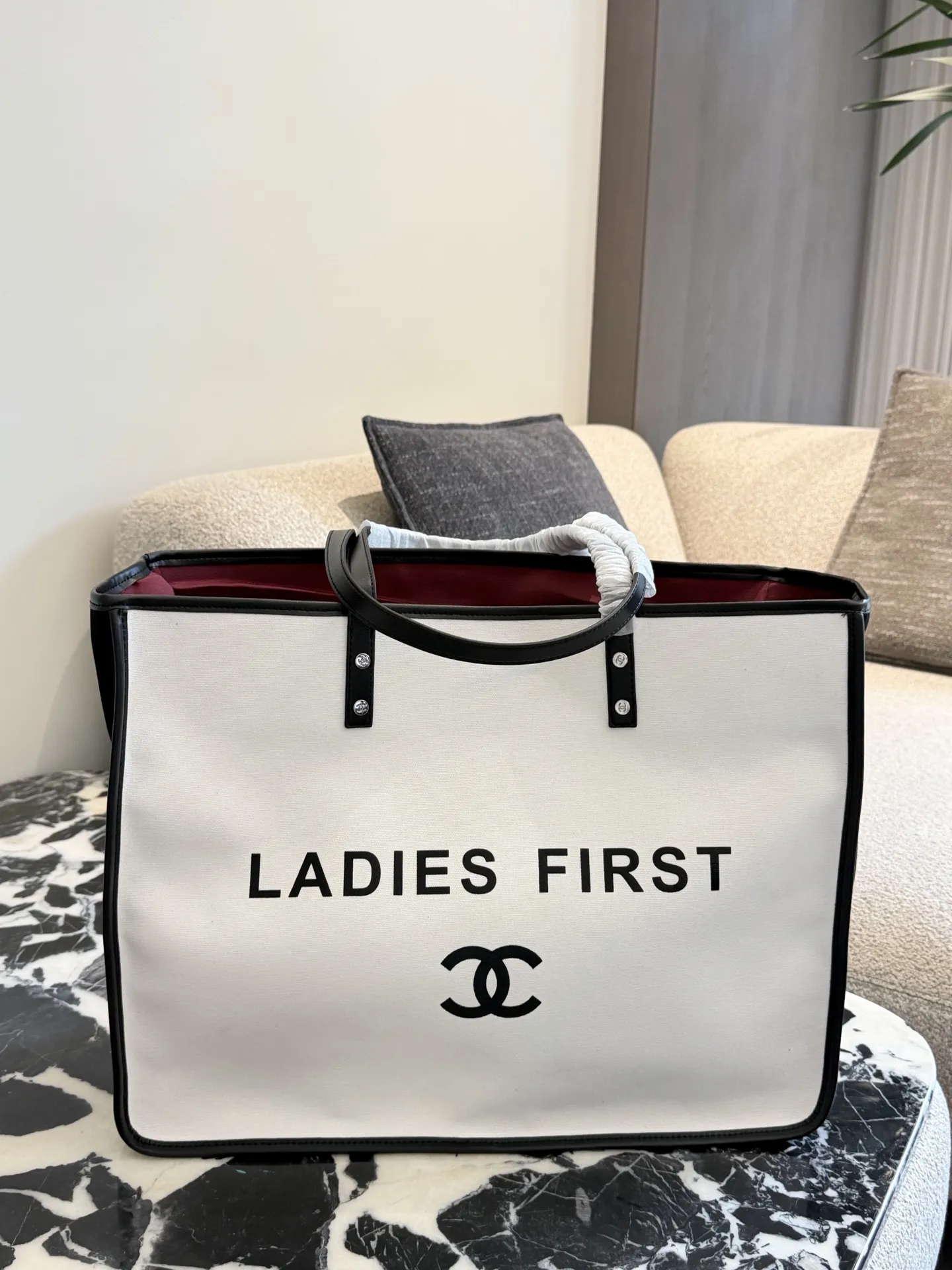 Ladies First Canvas Tote Bag D34018084