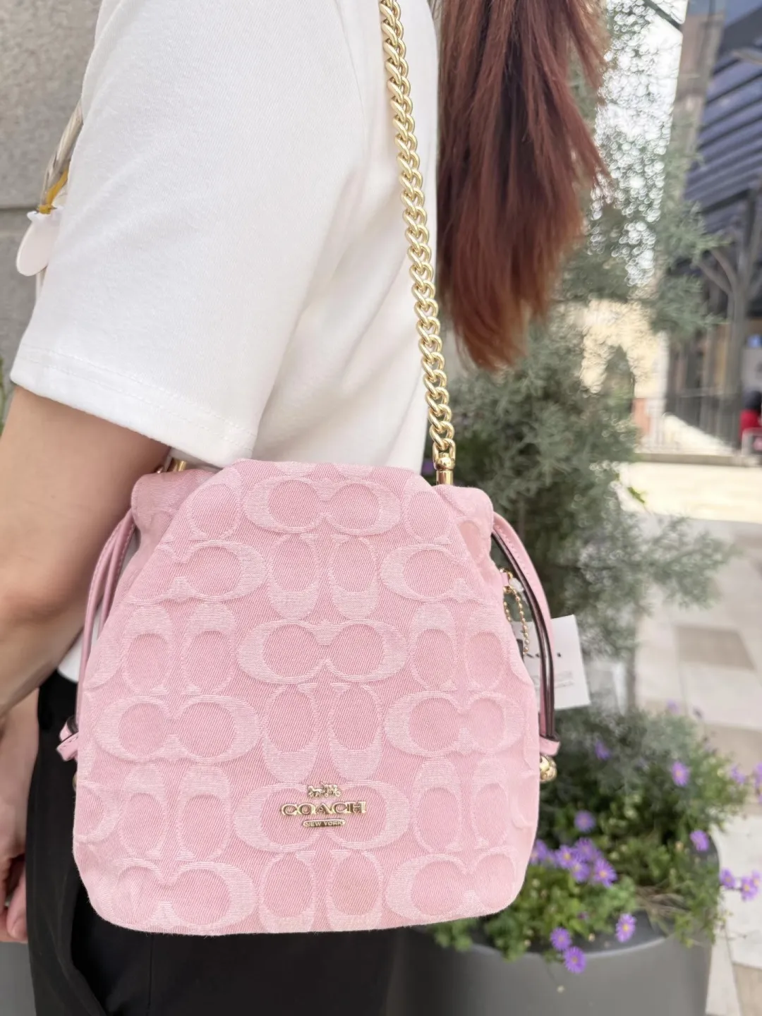 Faye Mini Drawstring Bucket Bag D27518201 — view 5