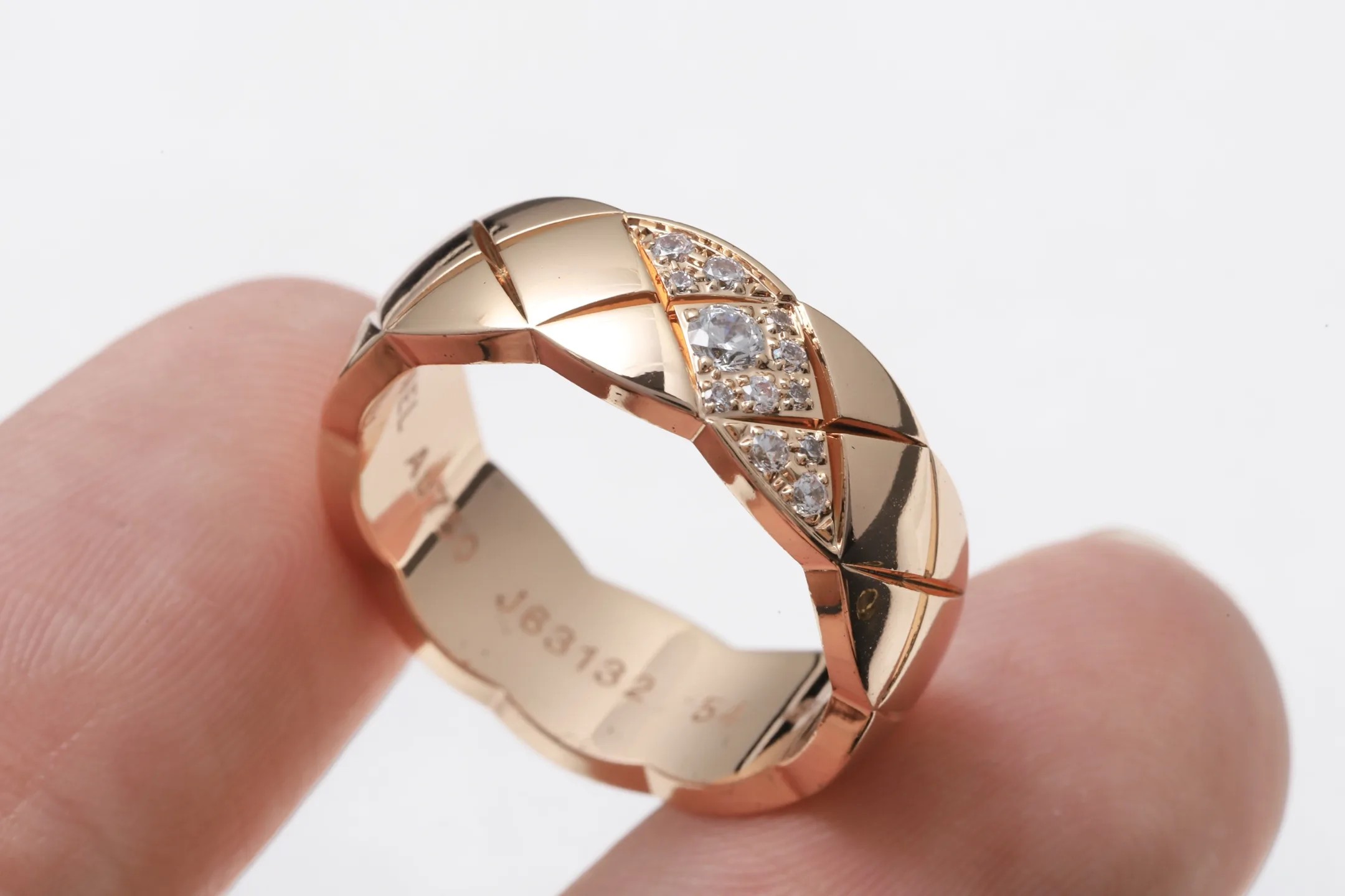 Coco Crush Quilted Motif Ring (Gold-Plated Brass) D11016568 — view 5