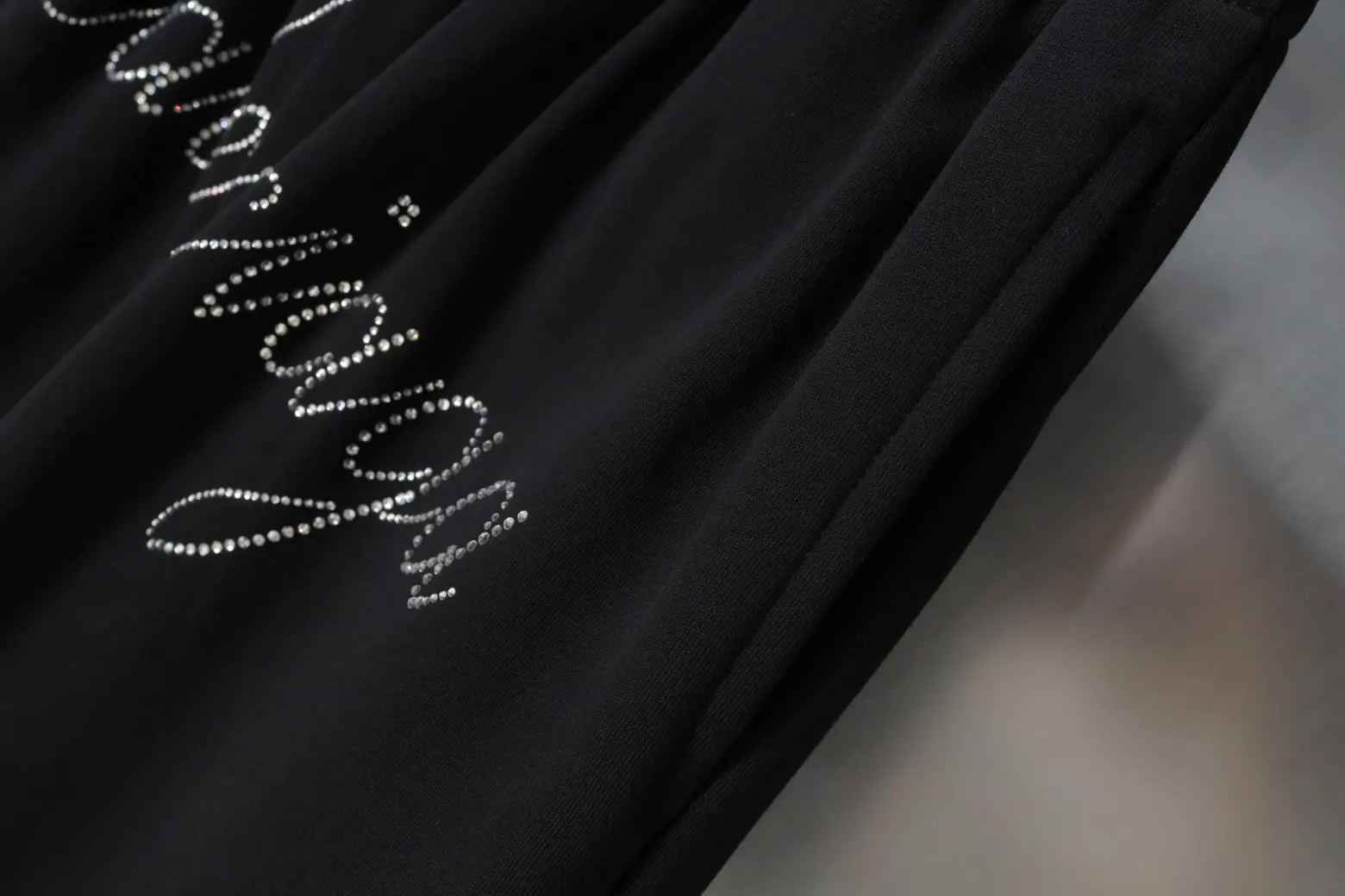 Rhinestone Logo Cotton Jersey Shorts D16518819 — view 5