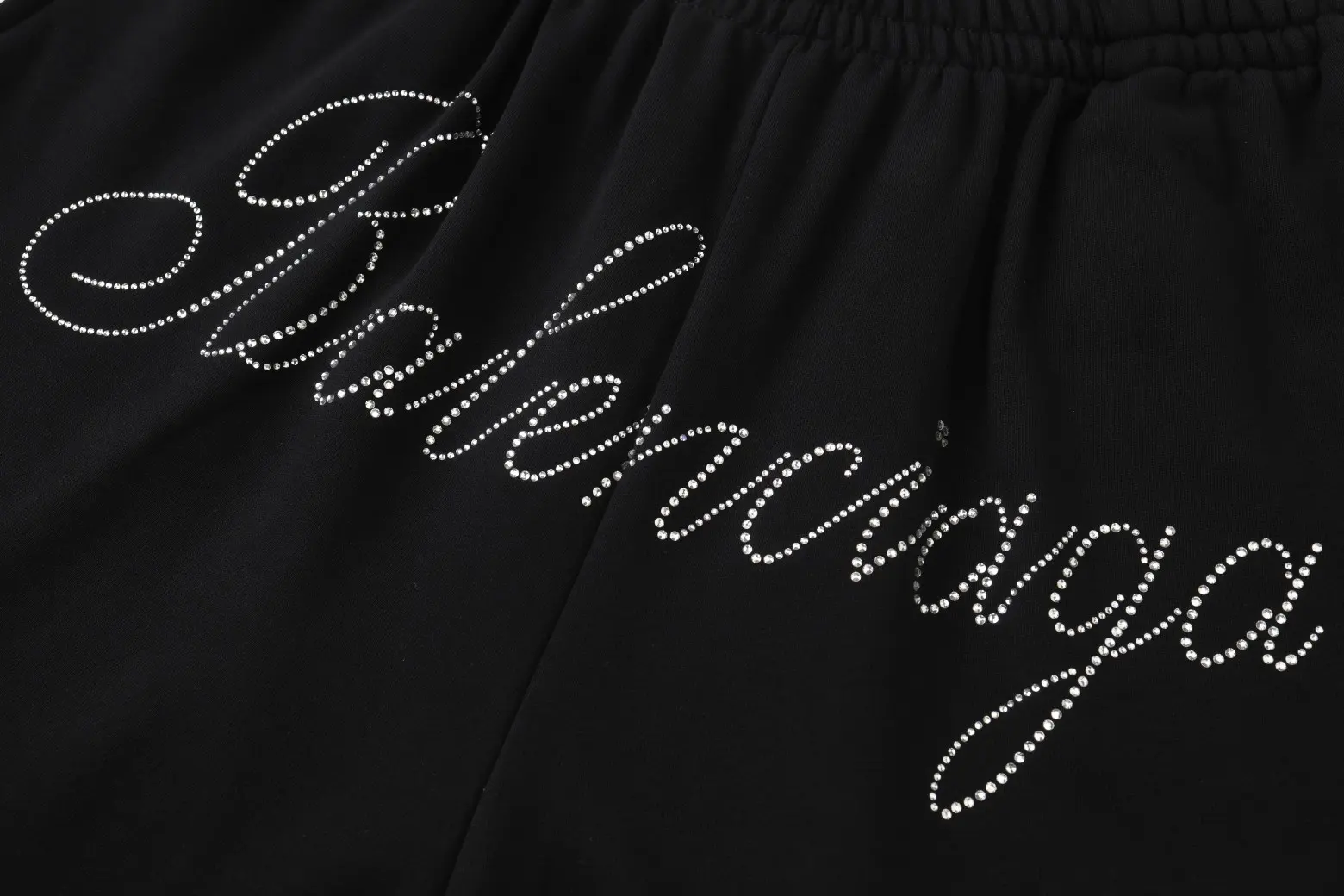 Rhinestone Logo Cotton Jersey Shorts D16518819 — view 14