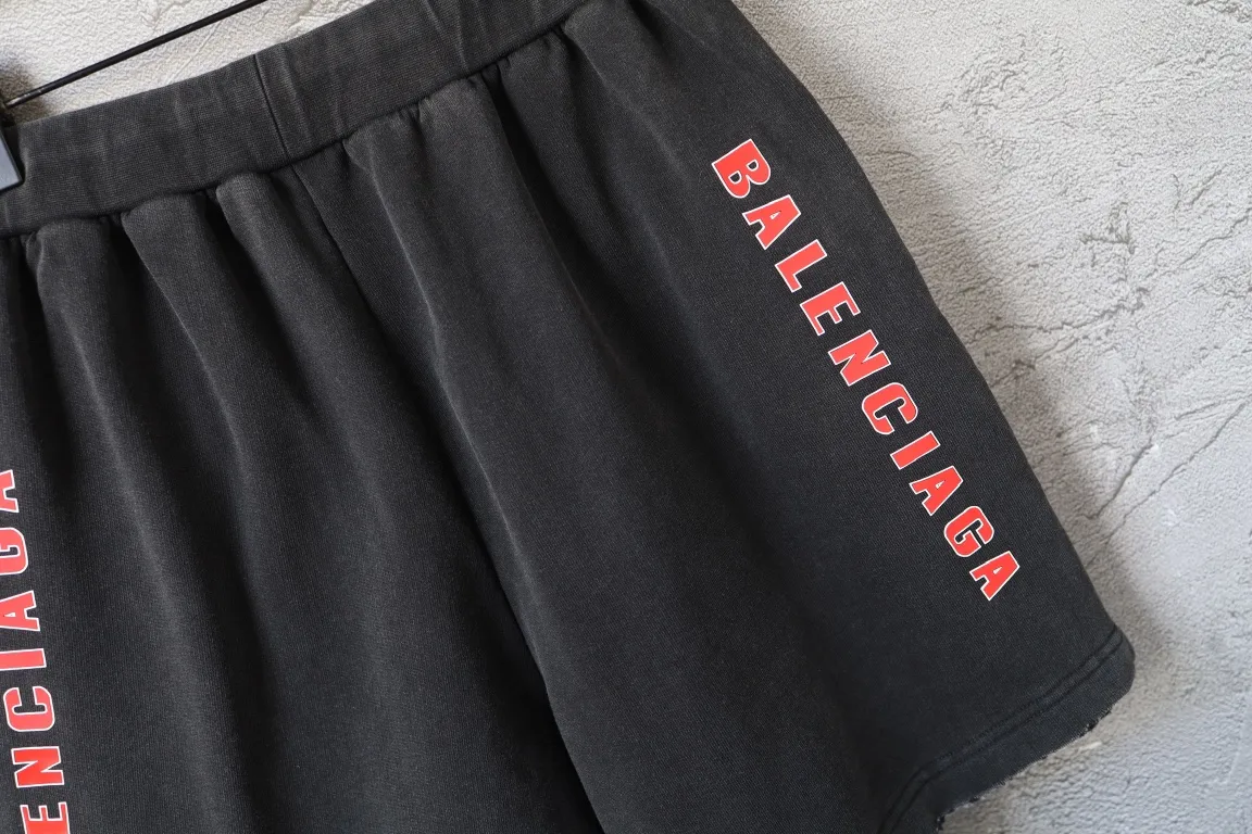 Washed Graphic Print Sweat Shorts D21521301 — view 5