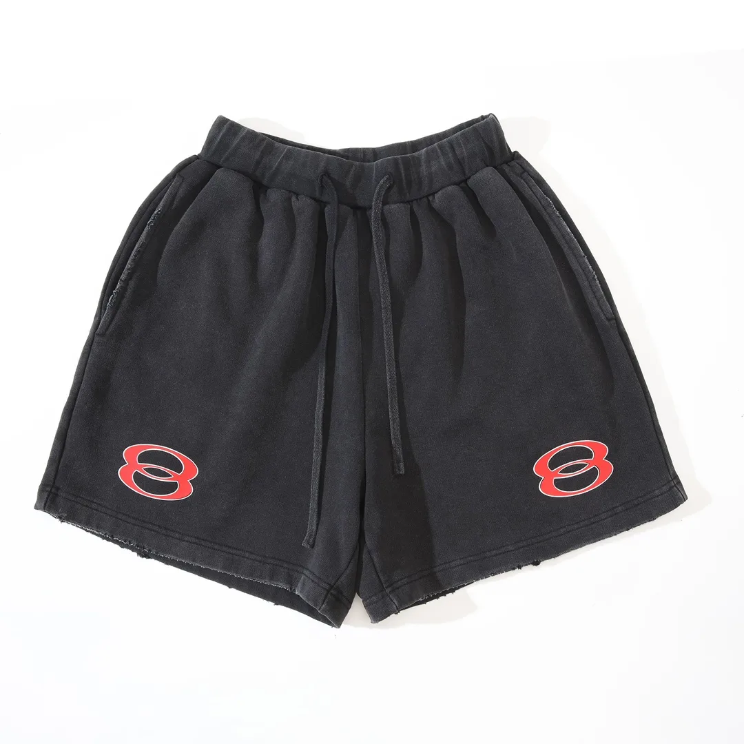 Washed Graphic Print Sweat Shorts D21521301 — view 10