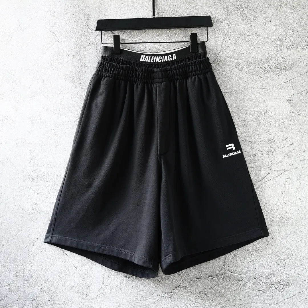 Trompe L'oeil Double-Waistband Sweat Shorts D21921321
