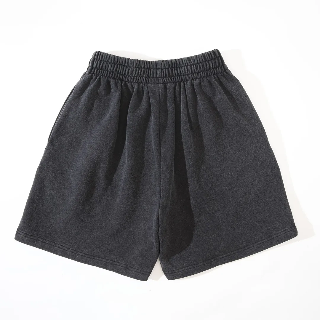 Embroidered Crest Washed Cotton Shorts D19921302 — view 11