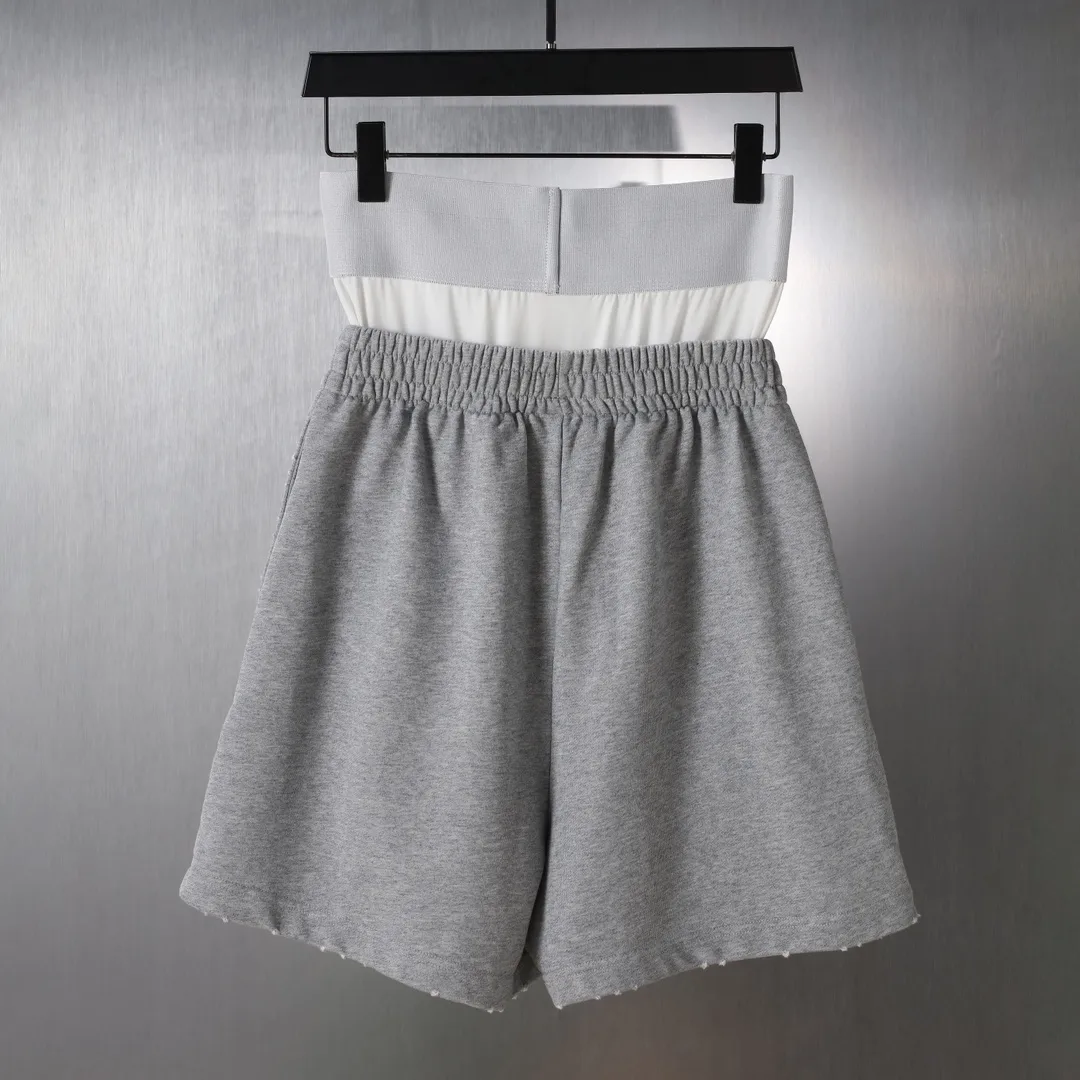 Trompe L'oeil Layered Logo Sweat Shorts D20521281 — view 2