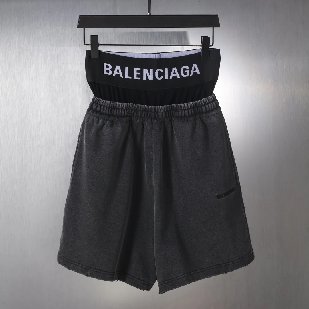 Trompe L'oeil Layered Logo Sweat Shorts D20521281 — view 19