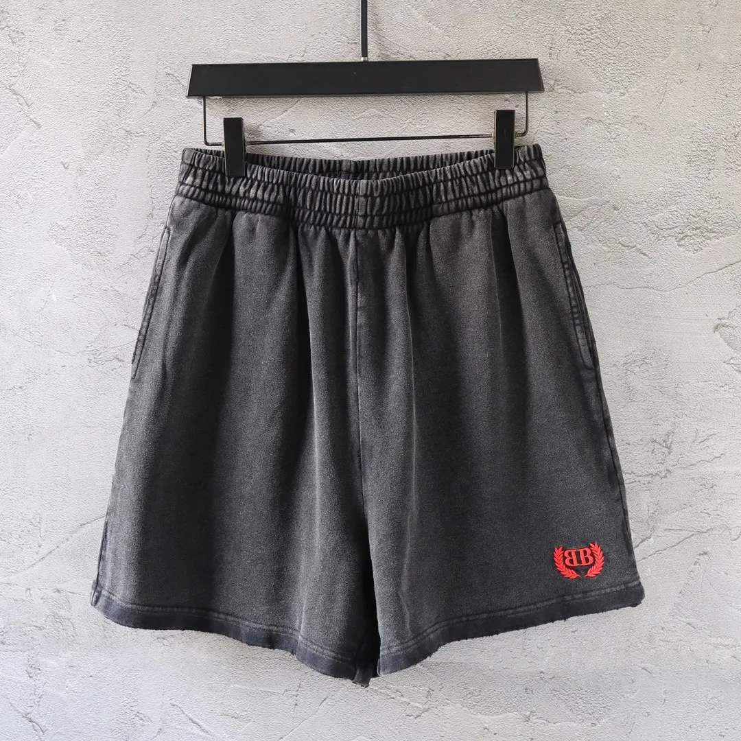 Embroidered Washed Cotton Jersey Shorts D19921252