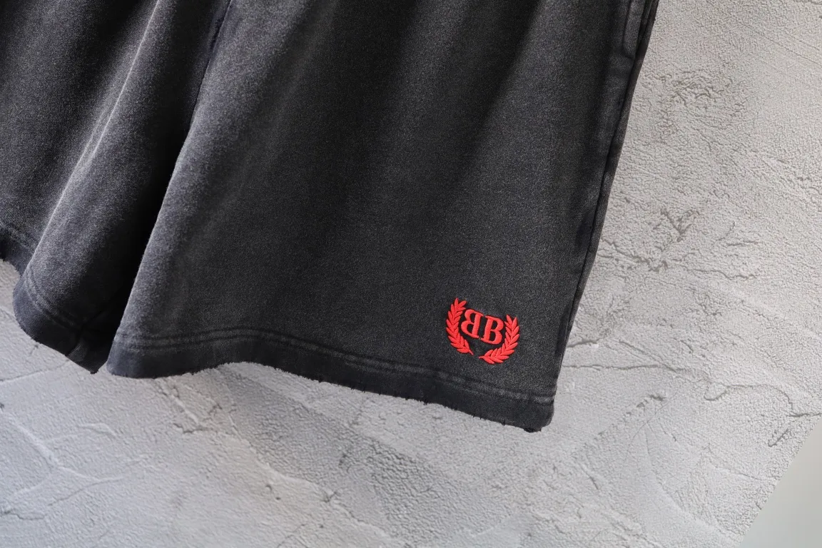 Embroidered Washed Cotton Jersey Shorts D19921252 — view 4